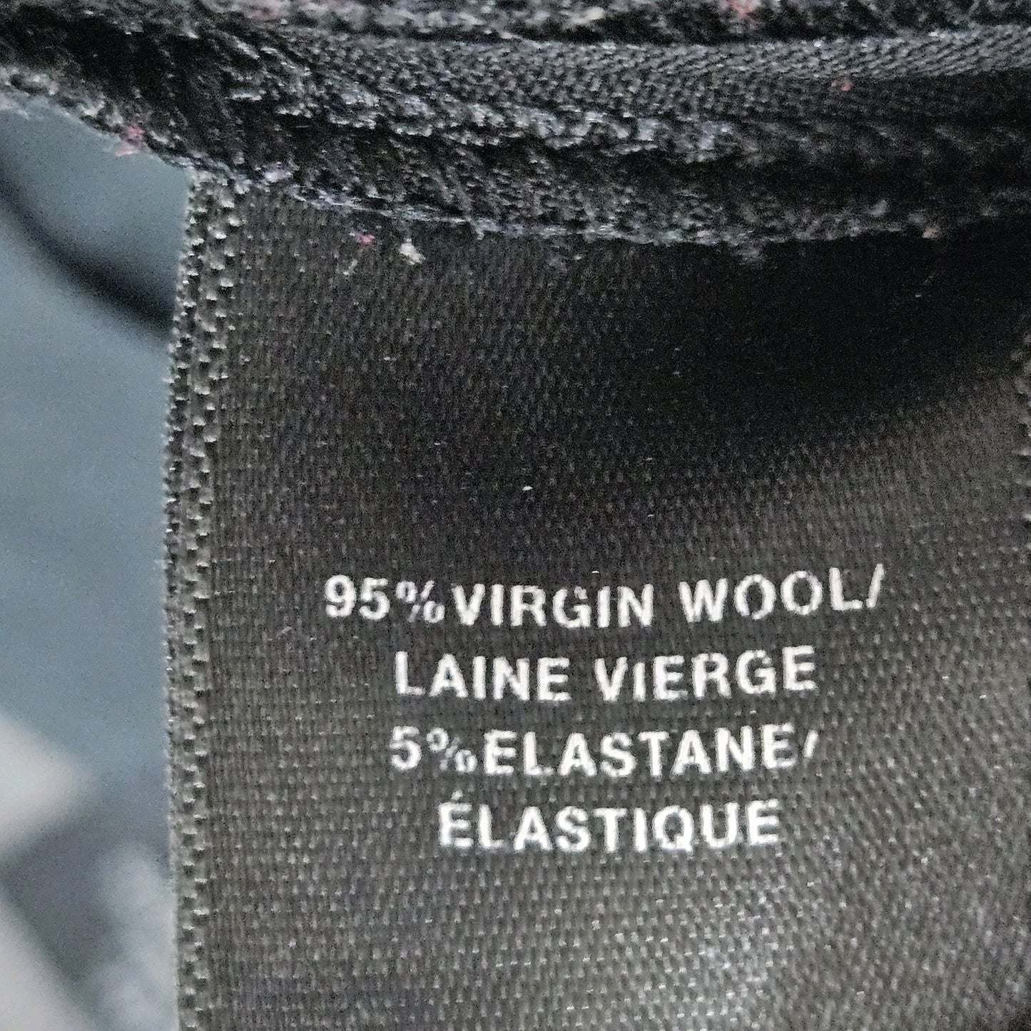 Lafayette 148 New York Black Wool Stretch Mid Rise Tapered Dress Pants 2 (29x28)