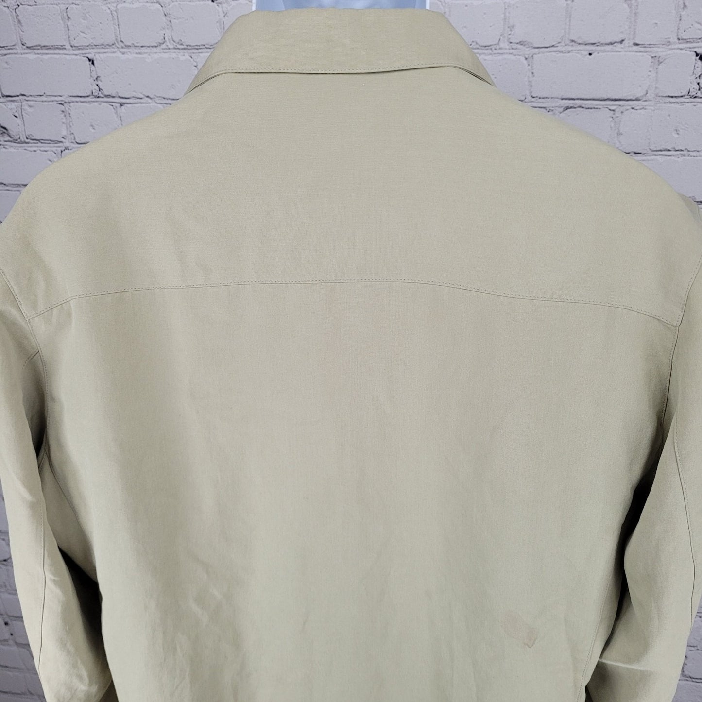 Tommy Bahama Beige Silk Linen Lightweight Notch Blazer Jacket Size Medium M