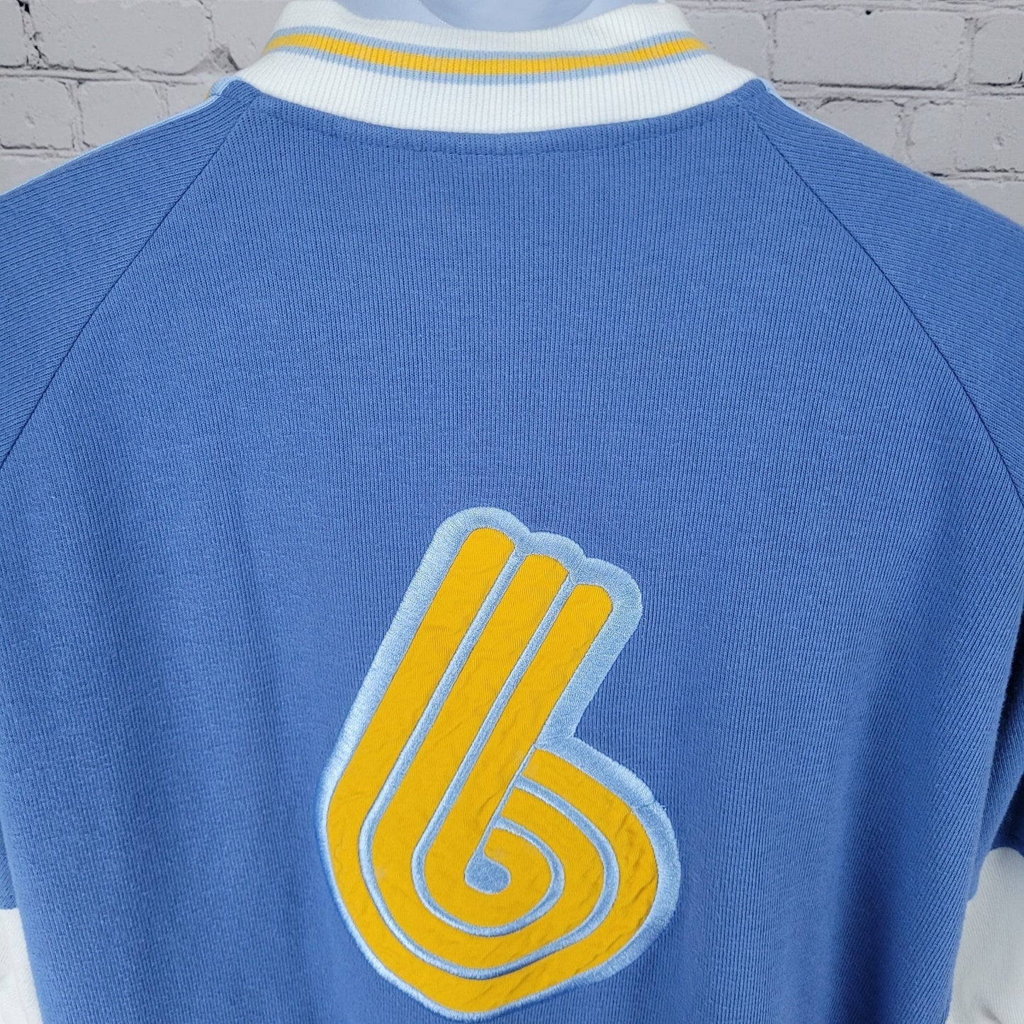 P. Miller Denim Collection Blue Full Zip Short Sleeve Heavy Sweatshirt Shirt XL