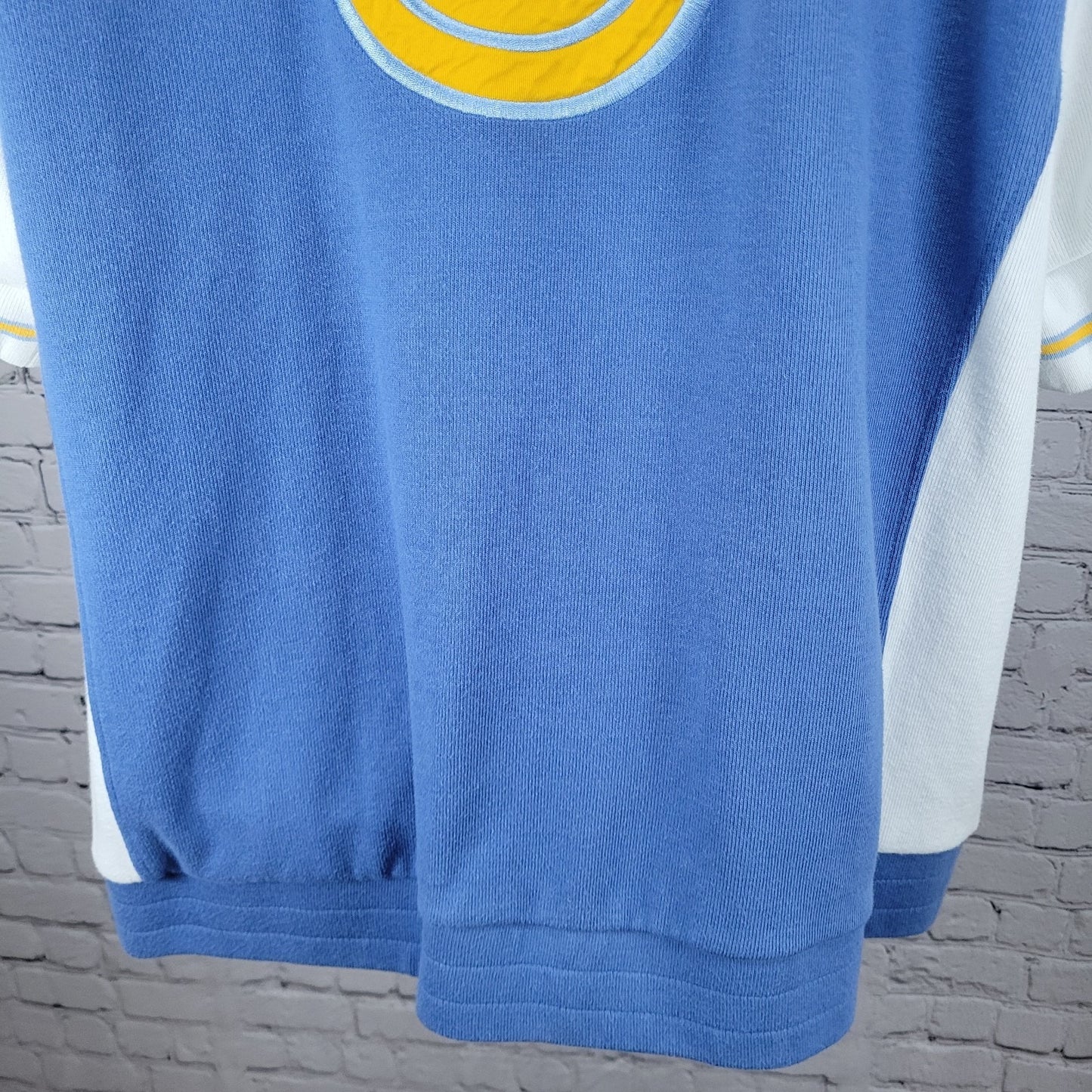 P. Miller Denim Collection Blue Full Zip Short Sleeve Heavy Sweatshirt Shirt XL