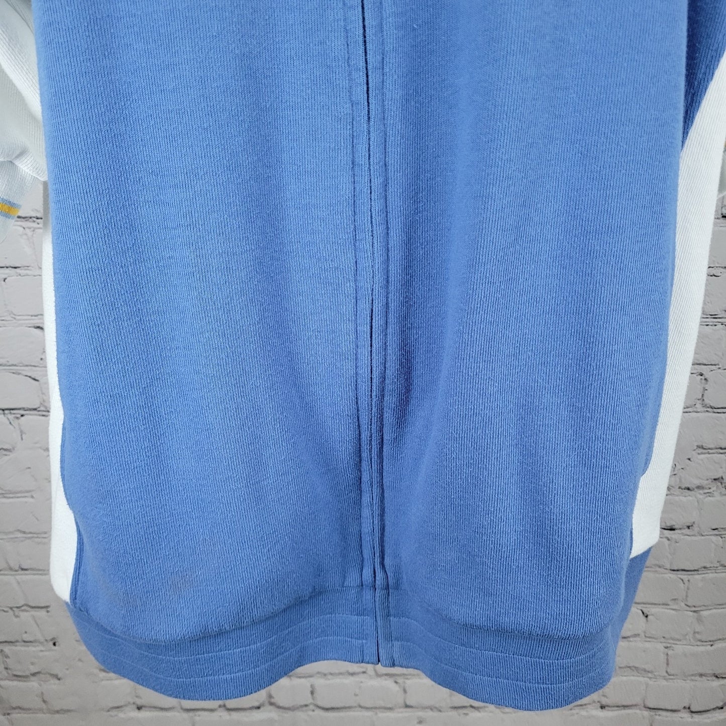 P. Miller Denim Collection Blue Full Zip Short Sleeve Heavy Sweatshirt Shirt XL
