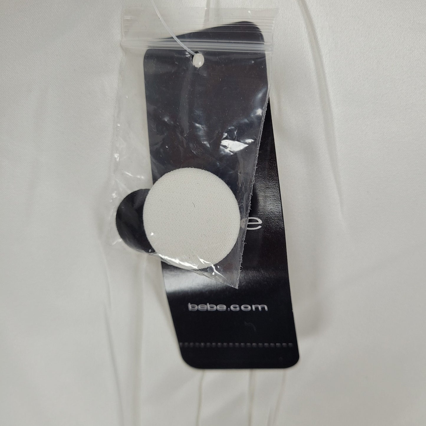 NWT Bebe Black & White Woven Twill Colorblock Notch Stretch Jacket Blazer Size 2