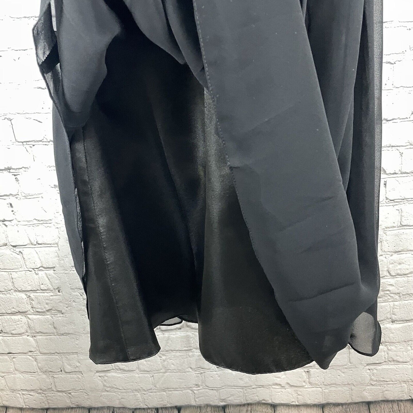 My Dreams & More Black Strapless Bead Dress Flowy Lined Padded USA Made Size 12