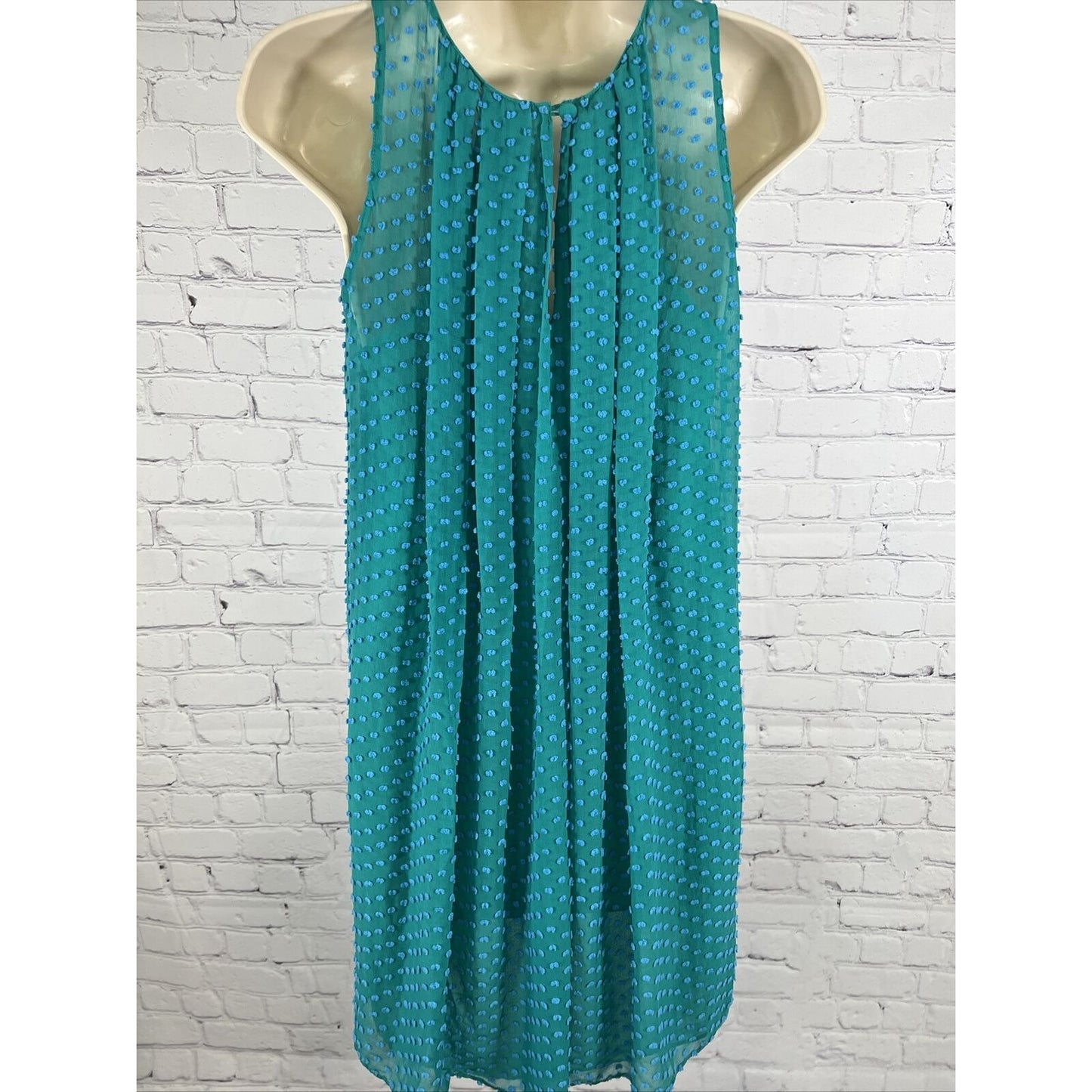SACHIN + BABI Anthropologie Swiss Dot Silk Blend Sleeveless Tunic Dress Size 0