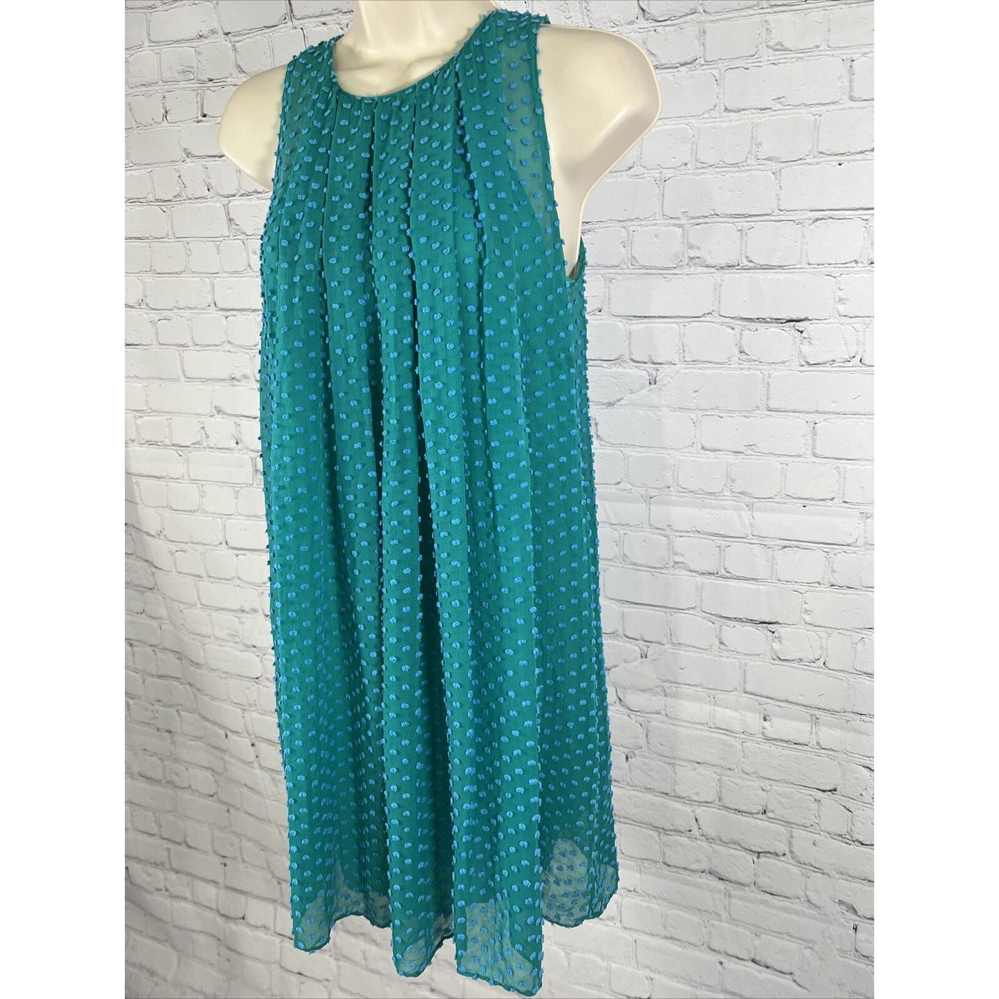 SACHIN + BABI Anthropologie Swiss Dot Silk Blend Sleeveless Tunic Dress Size 0