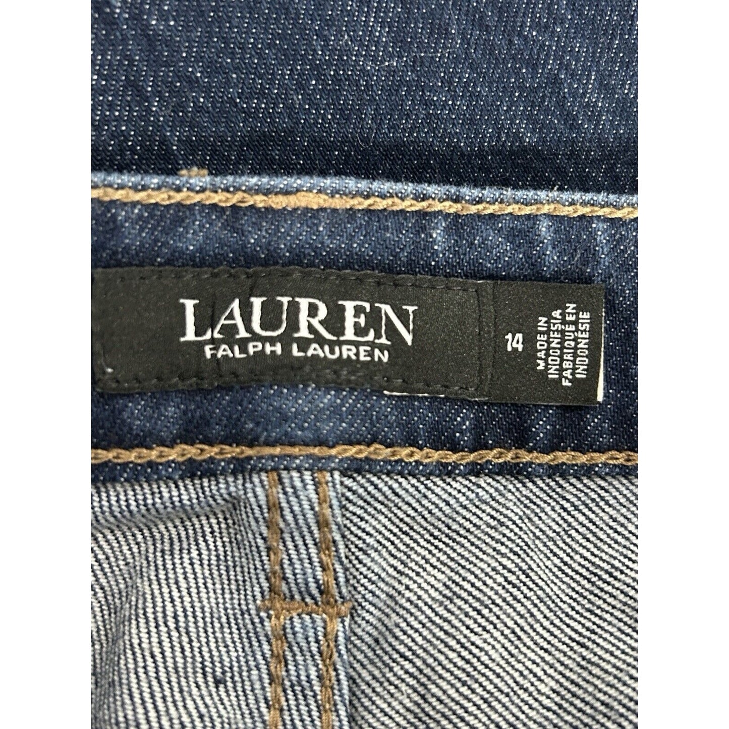 Lauren Ralph Lauren Black Label Dark Wash High Rise Blue Jeans Size 14 (34X32)
