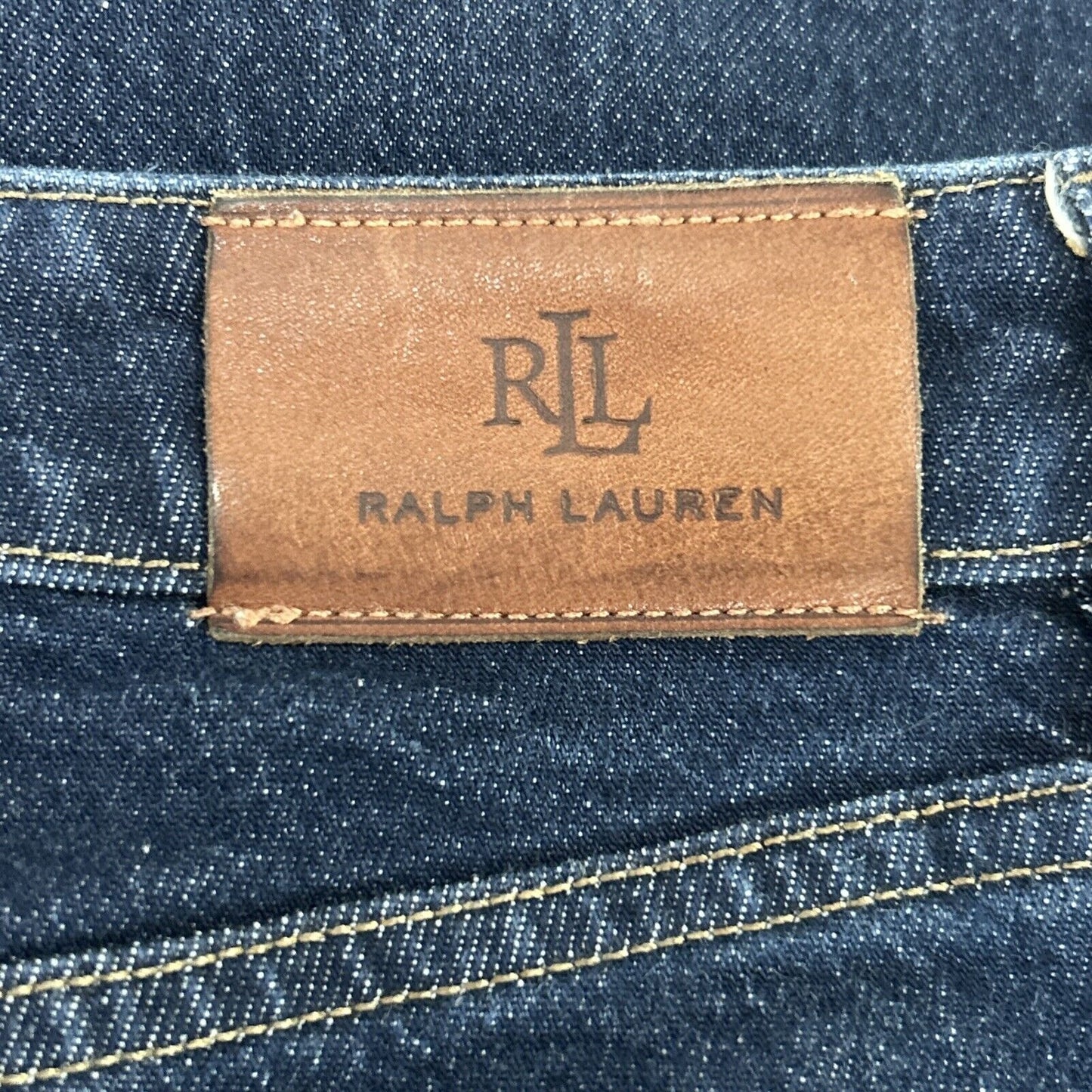Lauren Ralph Lauren Black Label Dark Wash High Rise Blue Jeans Size 14 (34X32)
