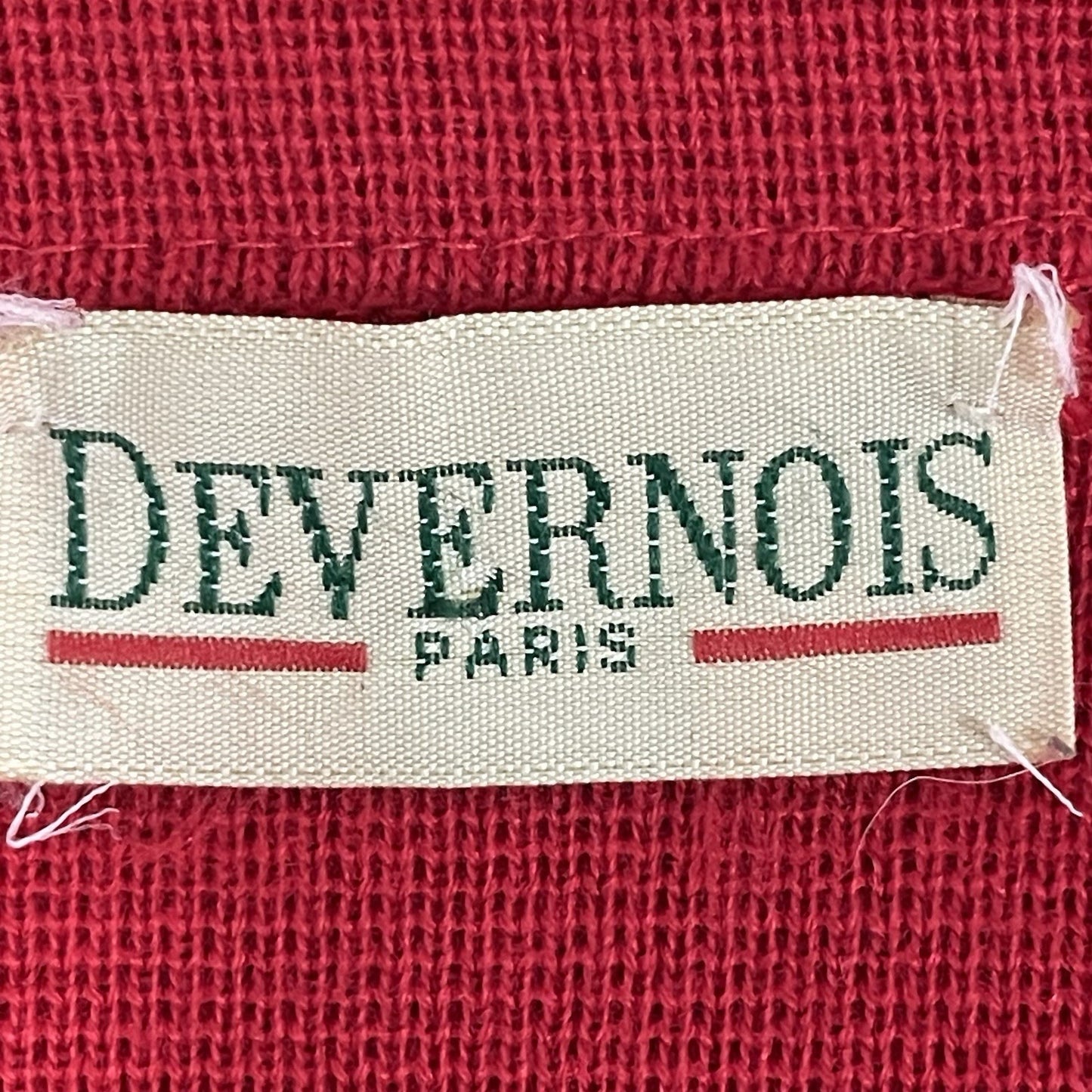 Devernois Paris Red Gold Closure Drop Shoulder Collared Jacket Pockets XL