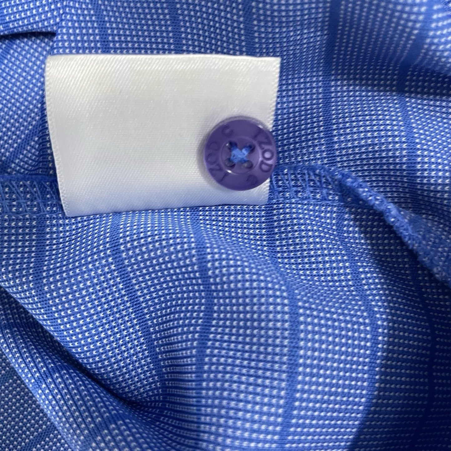 Izod Blue Striped C-Fresh Golf The Hills Country Club Button Polo Shirt Size XL