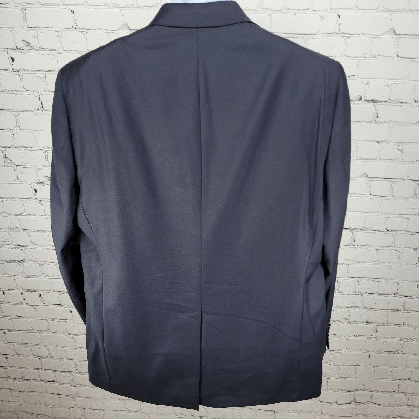 VTG Hart Schaffner Marx Chicago Navy Worsted Wool 2 Button Blazer USA Size 46L