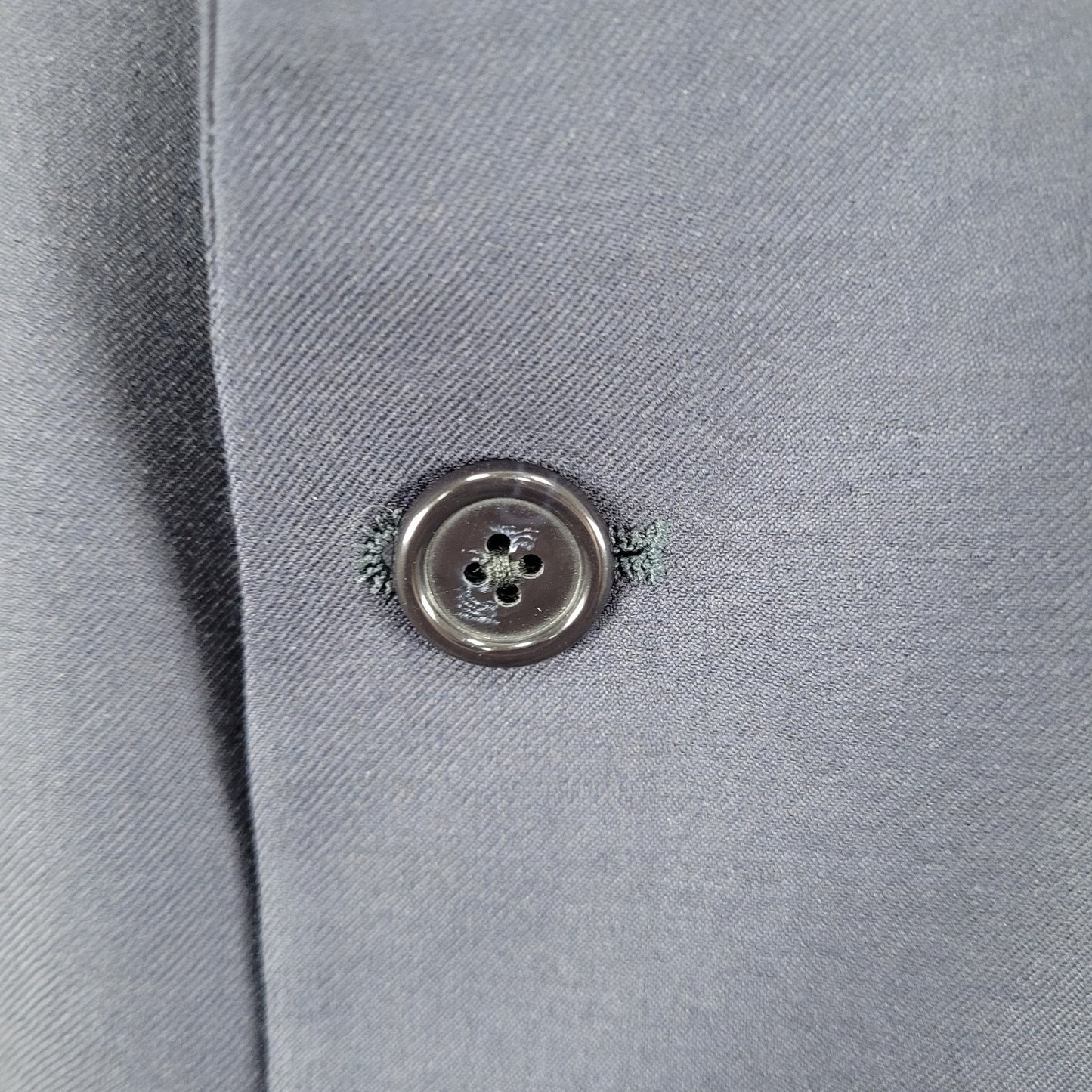 VTG Hart Schaffner Marx Chicago Navy Worsted Wool 2 Button Blazer USA Size 46L