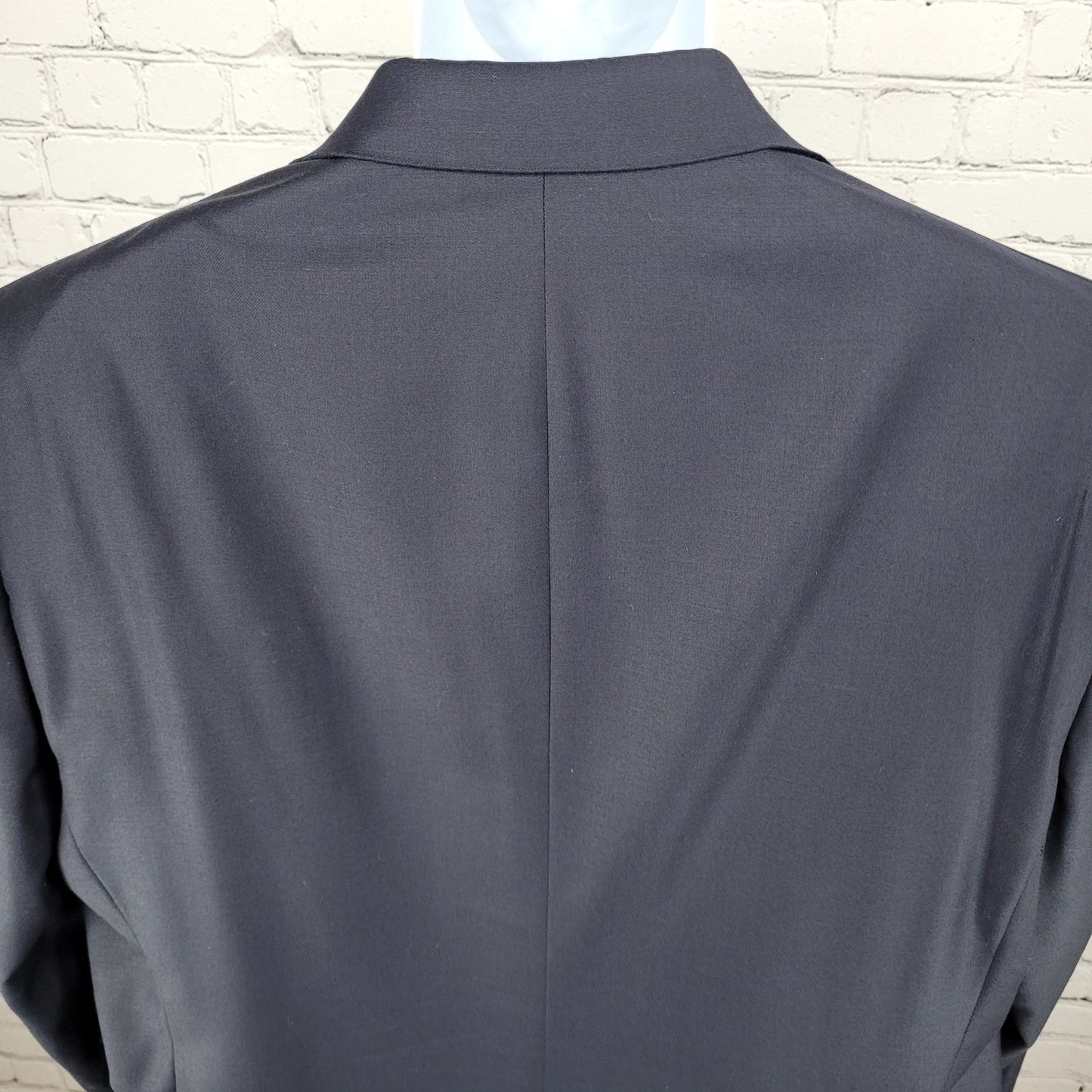 VTG Hart Schaffner Marx Chicago Navy Worsted Wool 2 Button Blazer USA Size 46L