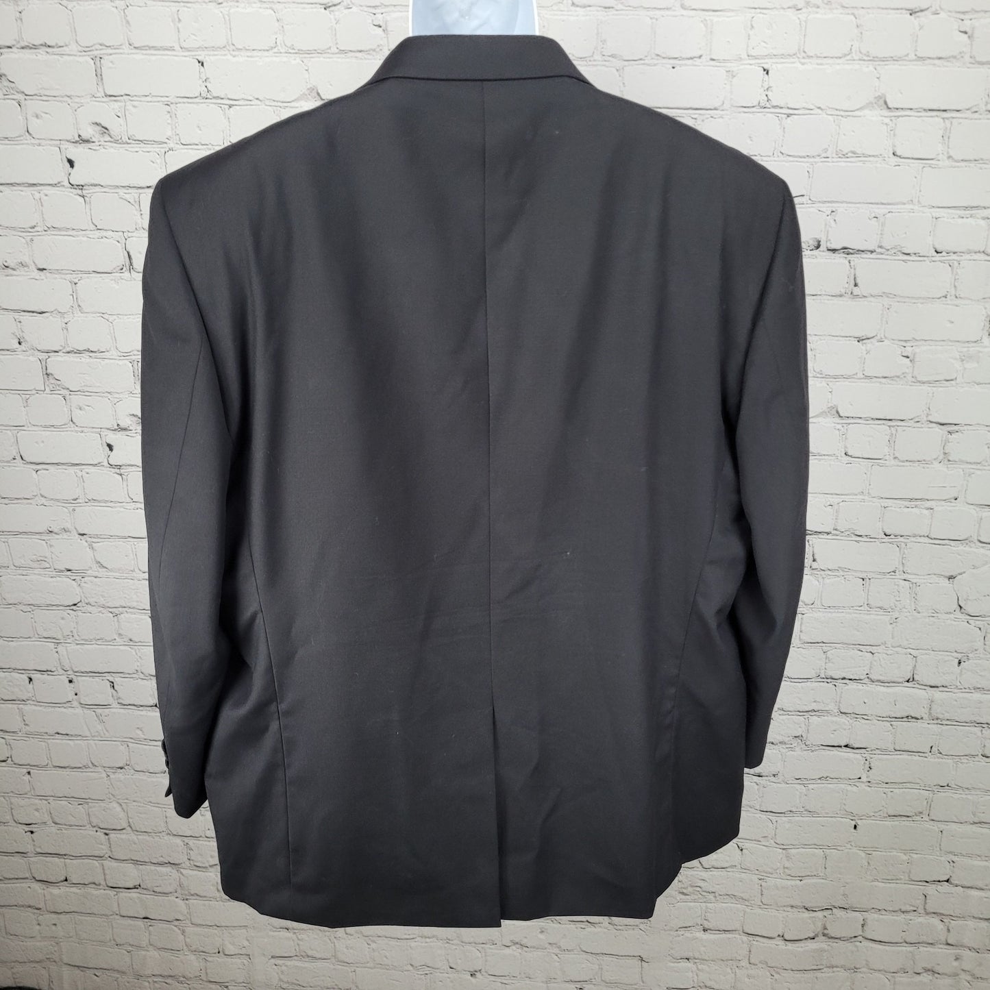 Lauren Ralph Lauren Black Label Black Wool Blend Satin Label Tuxedo Jacket 54L