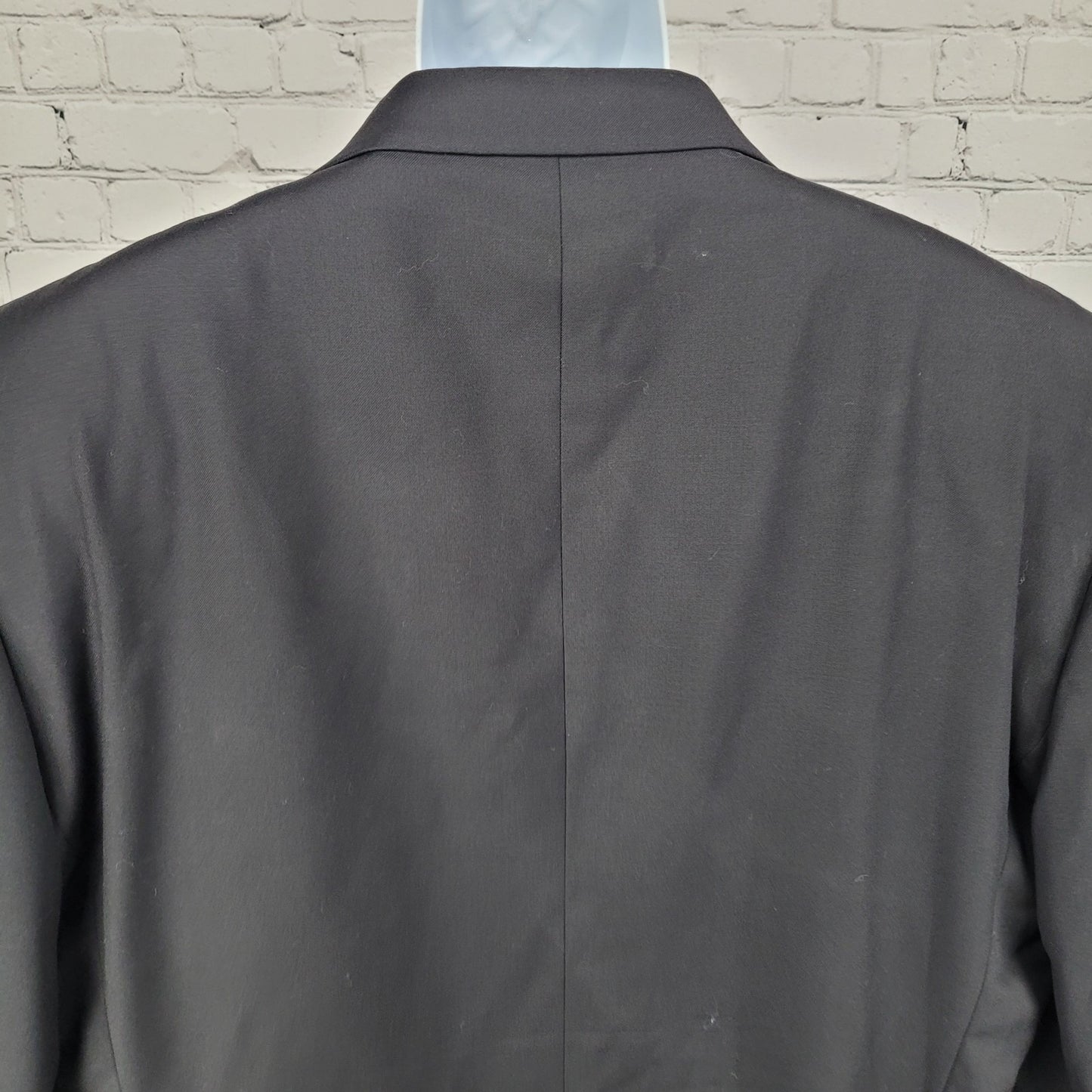Lauren Ralph Lauren Black Label Black Wool Blend Satin Label Tuxedo Jacket 54L