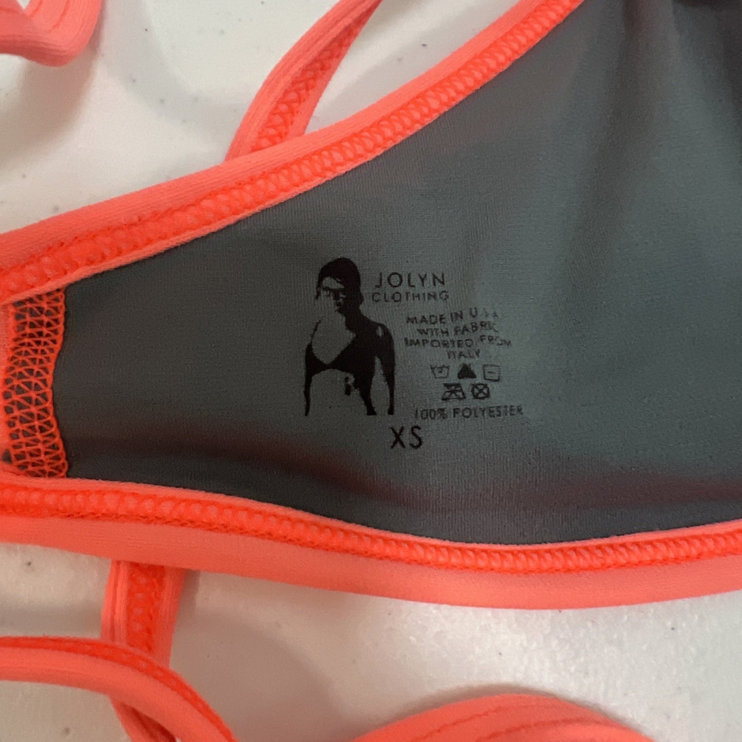Jolyn Neon Pink Racerback Tomcat Adjustable Athletic Women’s Swimsuit Top XS