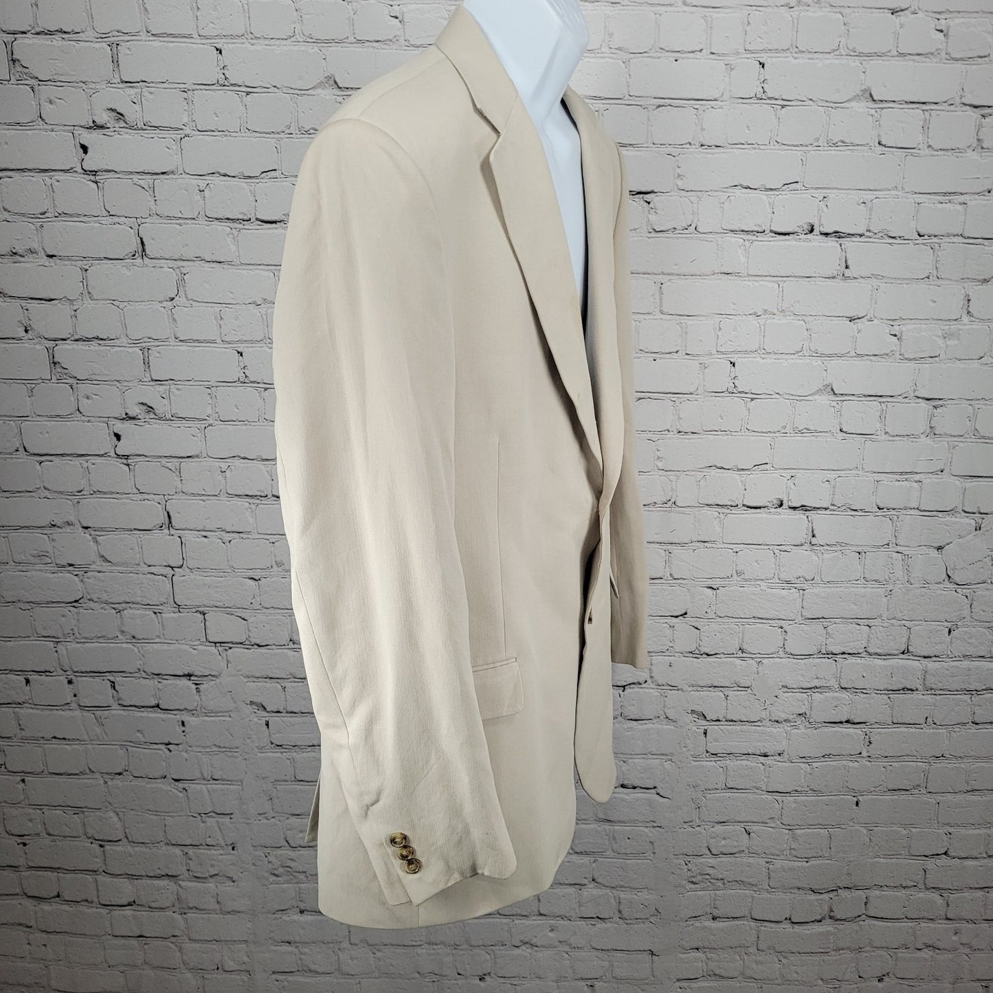 Austin Reed HRH Beige Silk Blend 2 Button Vented Notch Blazer Sport Coat 44L