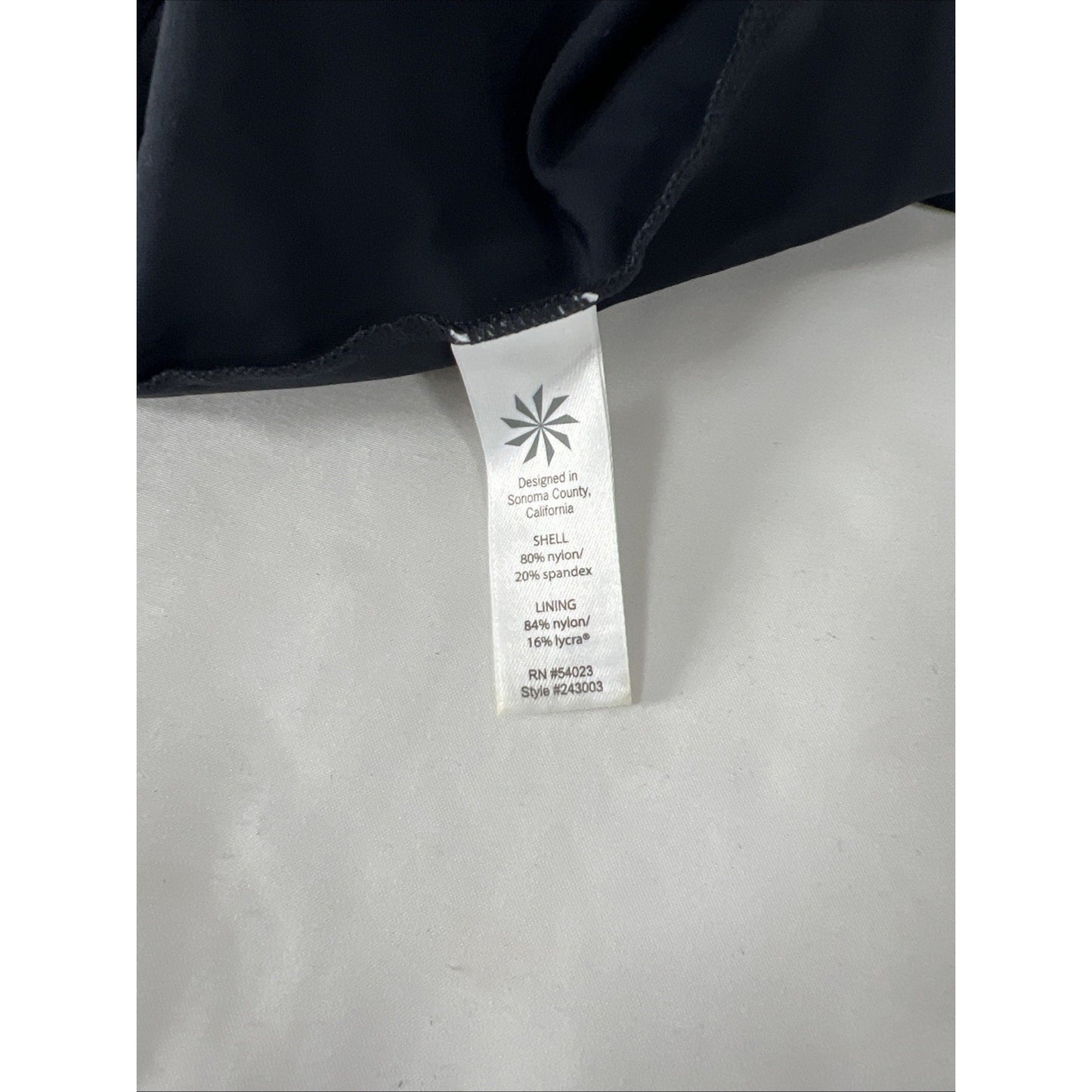 Athleta Black Tankini Swim Top Underwire Unlined Crossback 32 B/C