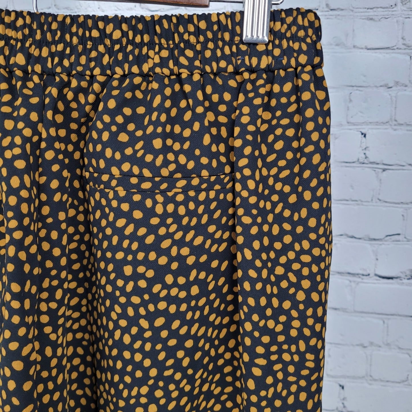 J.Crew Black Brown Jamie Pant Animal Print Pull On Lightweight Tapered 6 (27x27)
