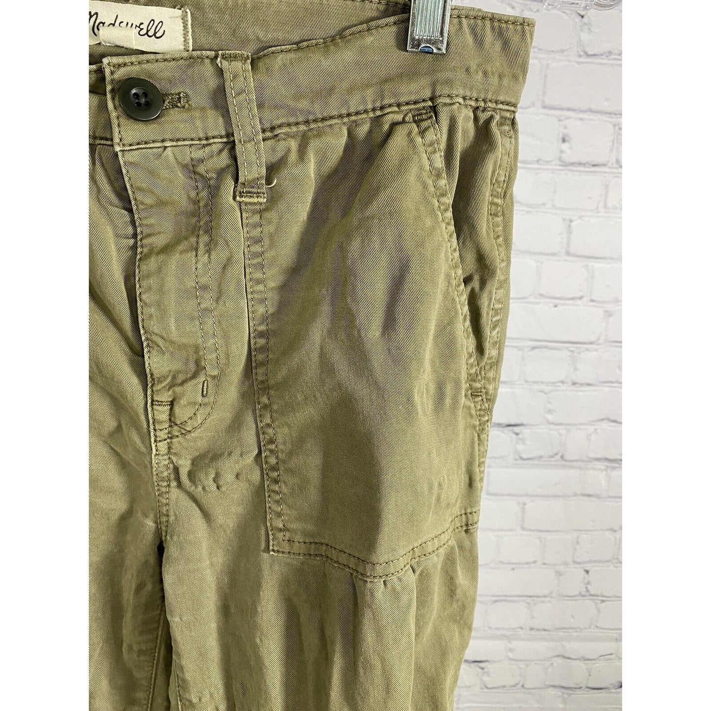Madewell Pale Green Mid Rise Stovepipe Fatigue Pants Women’s W26” I25.5”