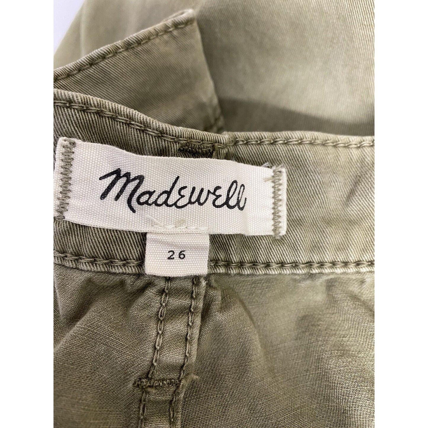 Madewell Pale Green Mid Rise Stovepipe Fatigue Pants Women’s W26” I25.5”