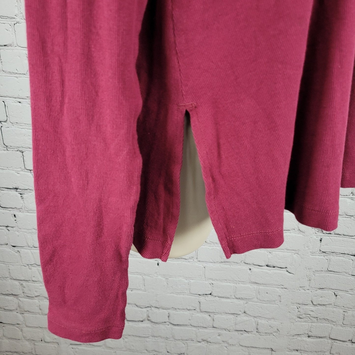 Free People Purple & Red Mesh Floral Embroidered Long Sleeve Top Size Small S