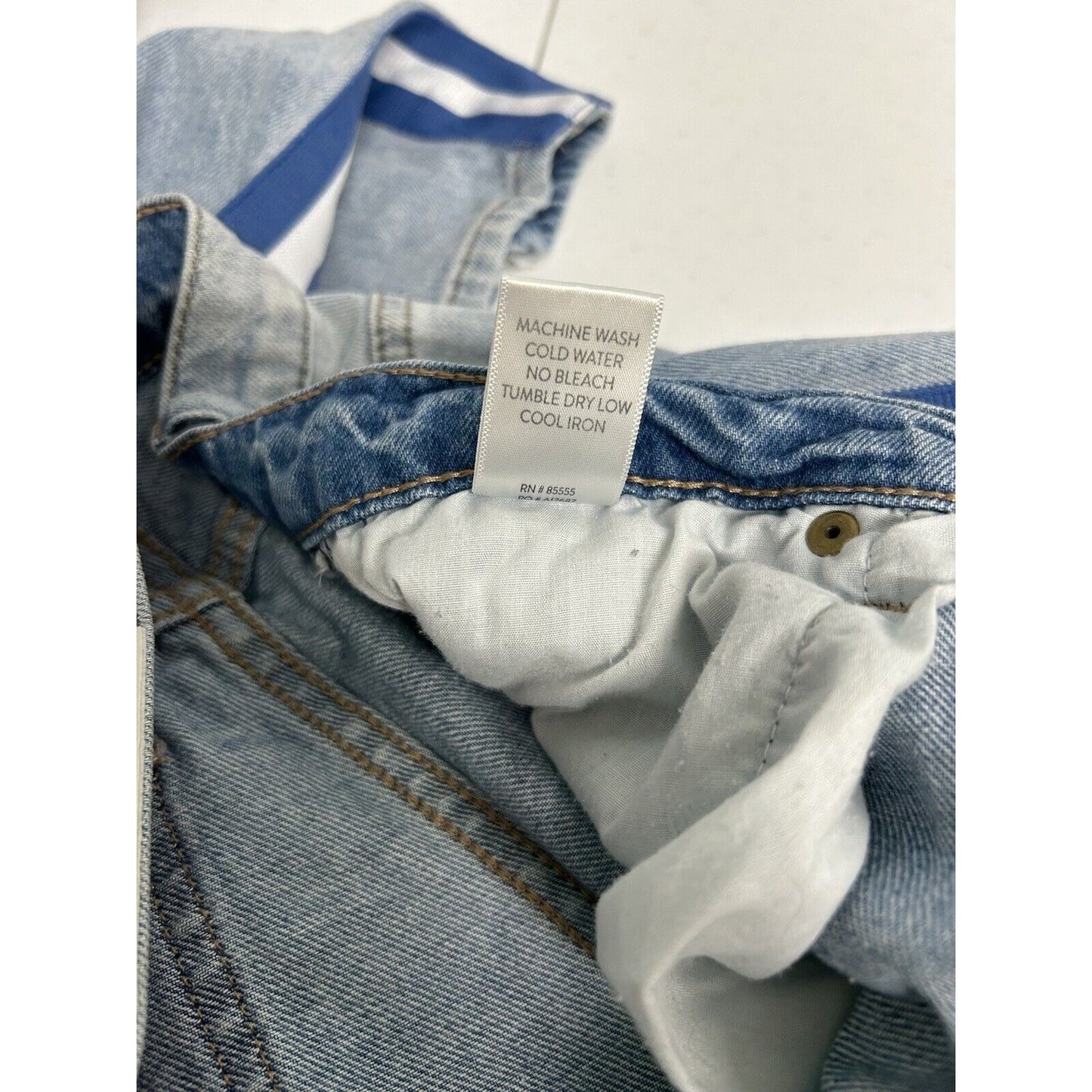 Pistola Side Stripe Distressed Light Wash Denim Tapered Jeans Women’s 25 (26x26)