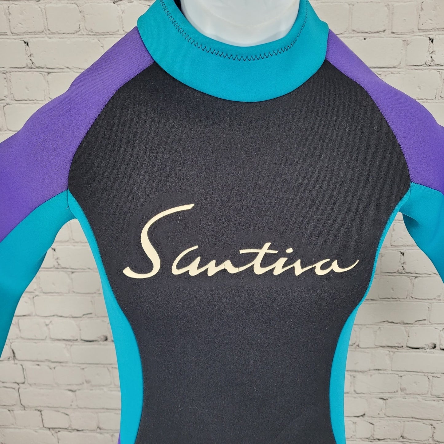 Santiva Ocean Sports Blue & Purple Long Sleeve Full Length Wetsuit Size Small S