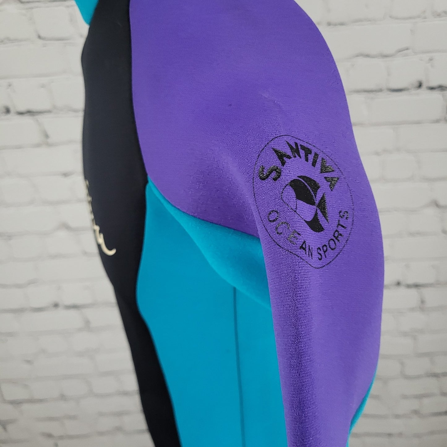 Santiva Ocean Sports Blue & Purple Long Sleeve Full Length Wetsuit Size Small S