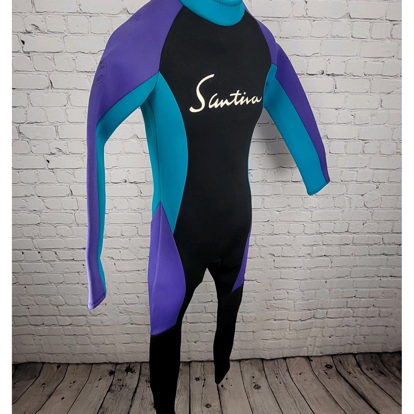 Santiva Ocean Sports Blue & Purple Long Sleeve Full Length Wetsuit Size Small S