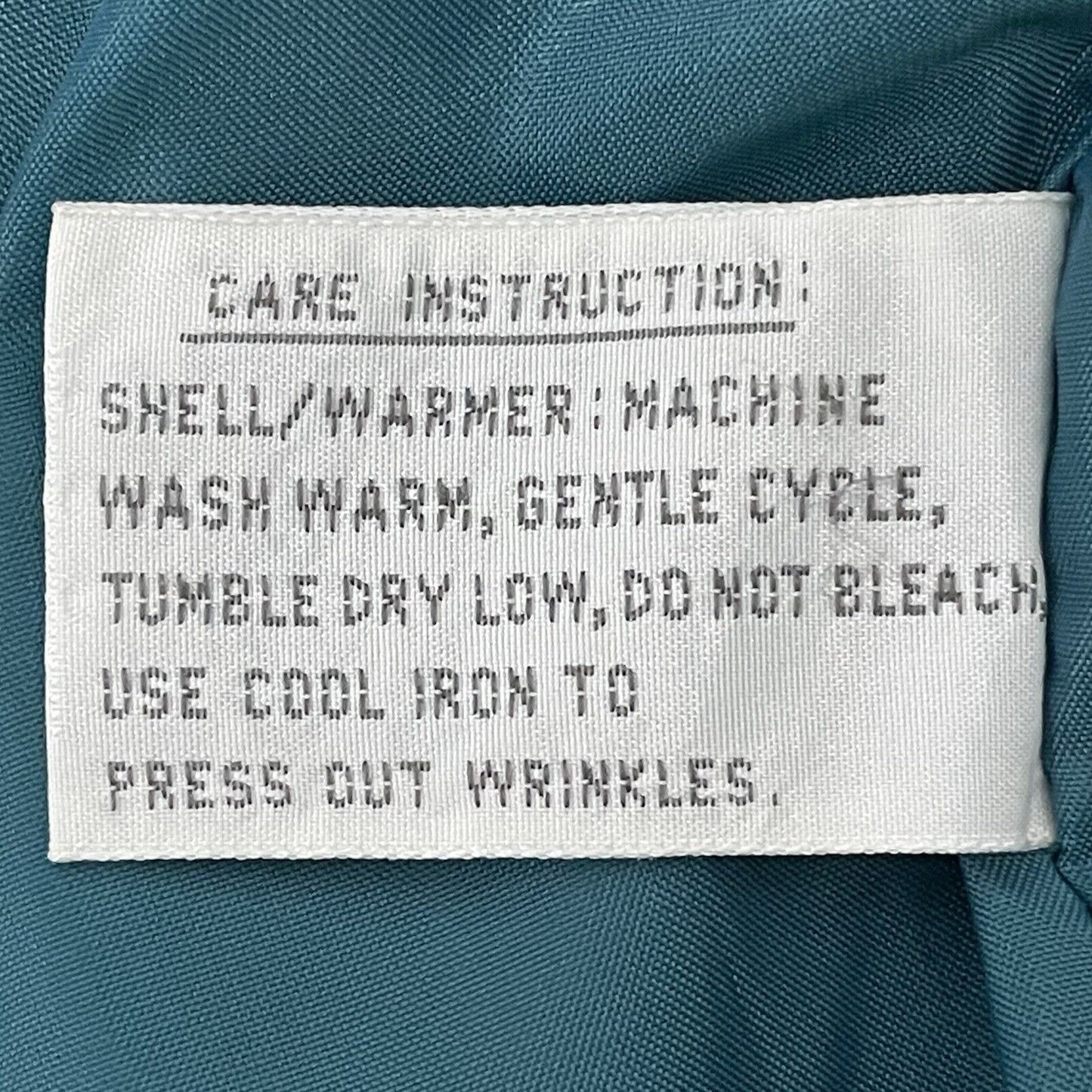 VTG Bryant Park Teal Blue Long Overcoat Lined Belted Insulated Pockets Poland XL