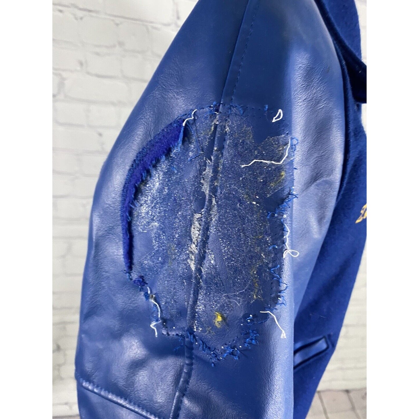 Neff Blue Yellow Wool Blend Color Guard Class of 2014 Letterman Jacket Small S