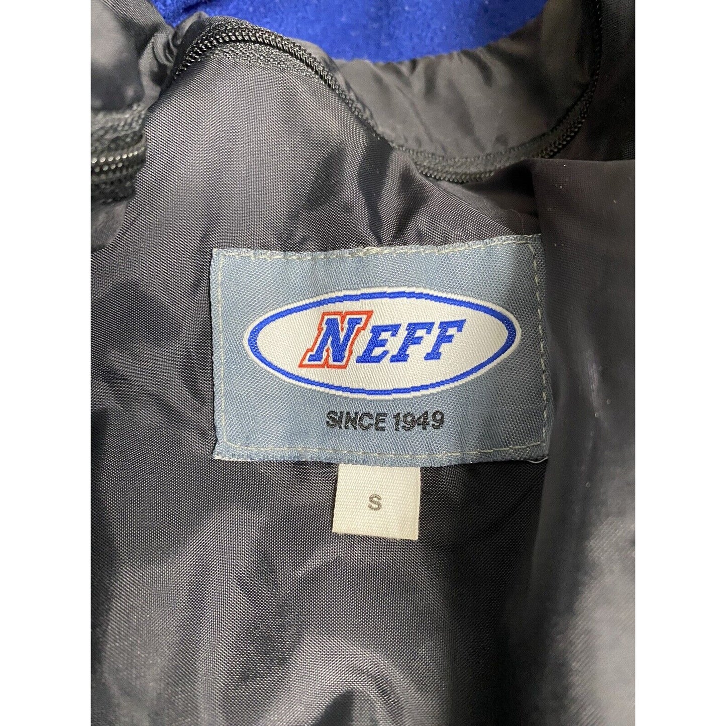 Neff Blue Yellow Wool Blend Color Guard Class of 2014 Letterman Jacket Small S