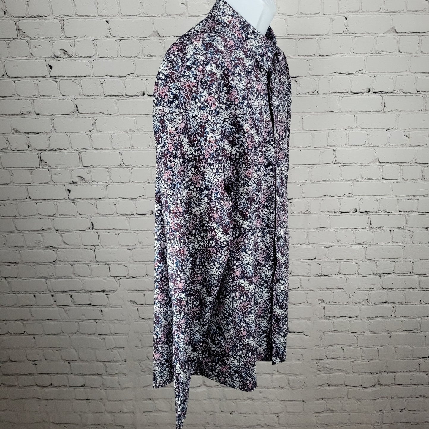 NWT Perry Ellis Multicolor Floral Stretch Button Up Long Sleeve Shirt Size 3XLT