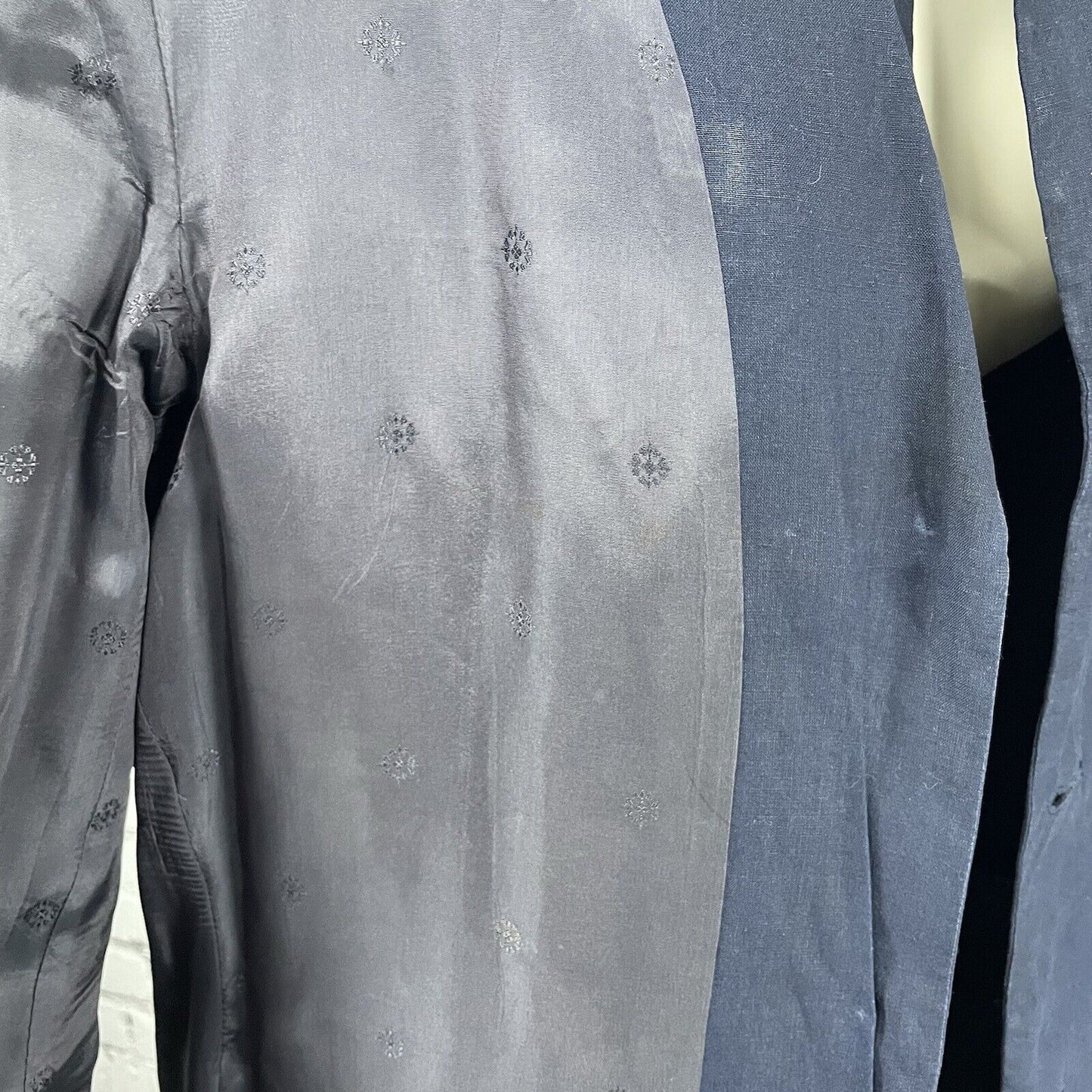 VTG Vestimenta Blue Linen Italian Lightweight 3 Button Blazer Jacket Size Medium