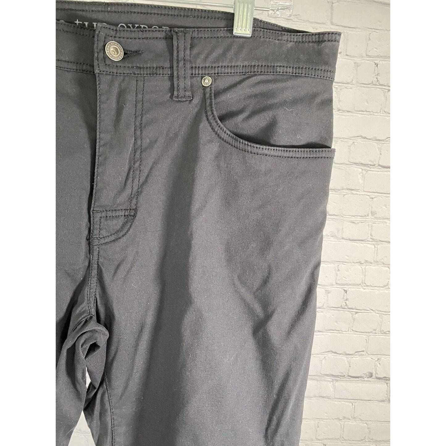 Prana Breathe Black Stretch Straight Leg Mid Rise Slim Fit Pants Women’s W32 I30