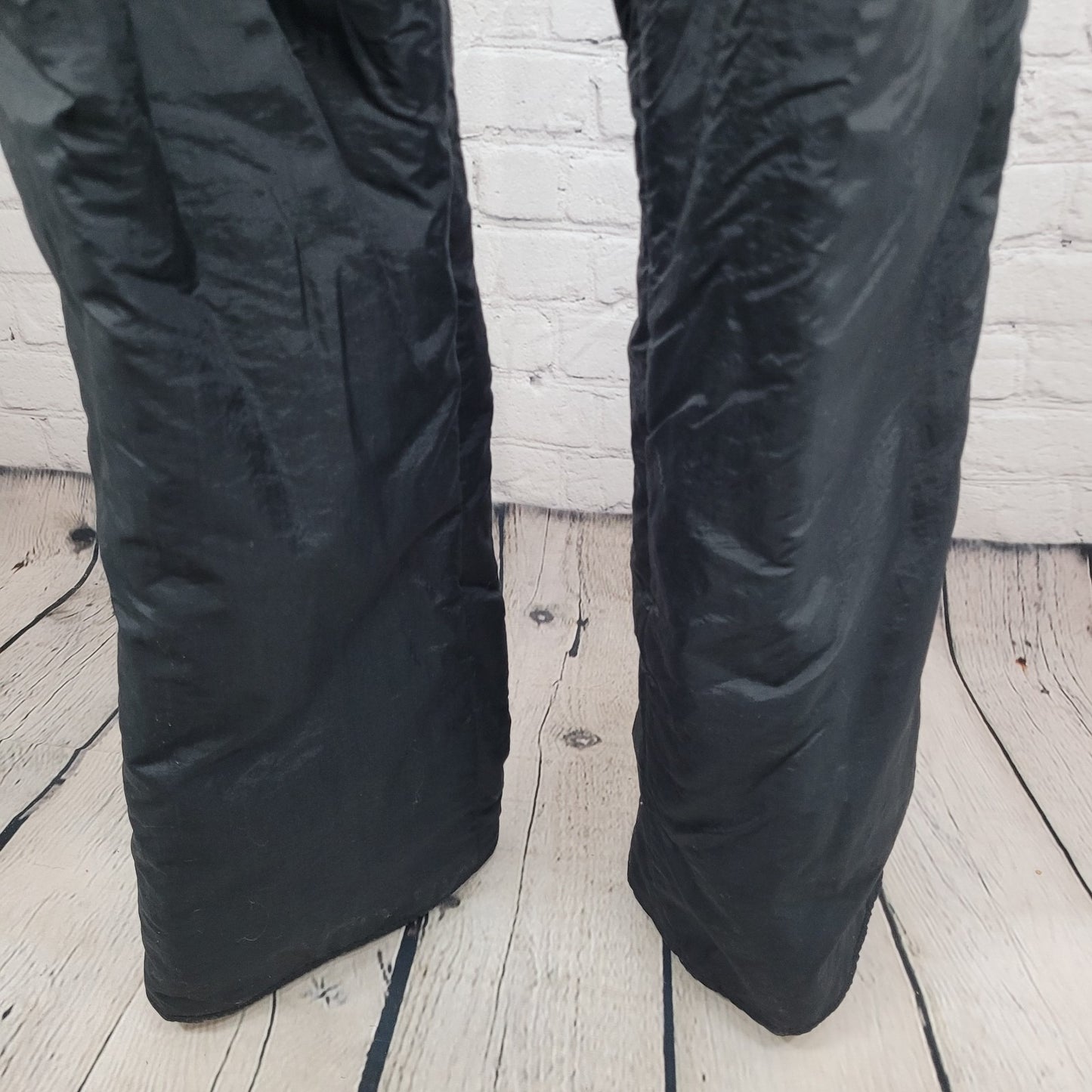 VTG OSSI Black Zip Adjustable Insulated Stretch Panel Snow Ski Bib Size Medium M