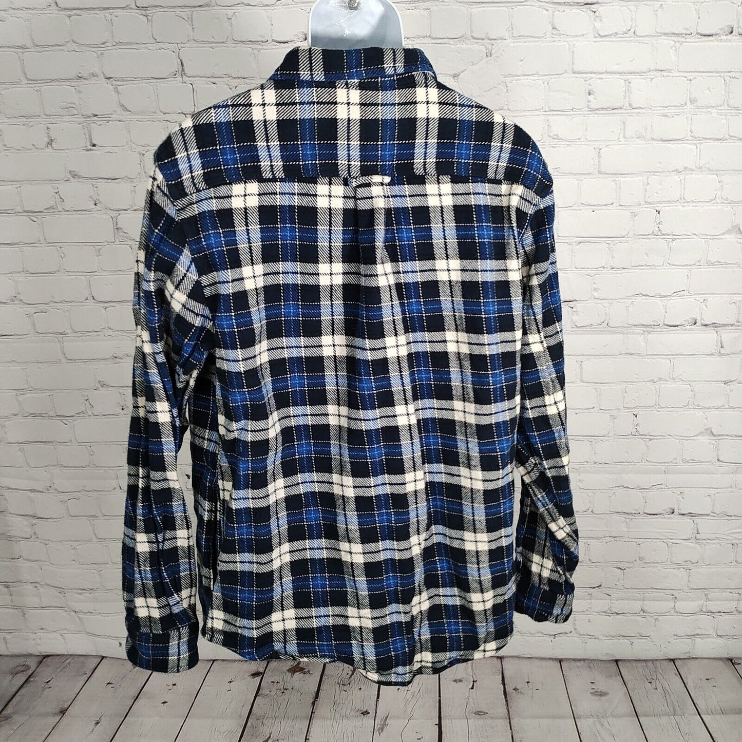 Orvis Classic Collections Plaid Thick Flannel Logo Shirt With Pockets Mens Large