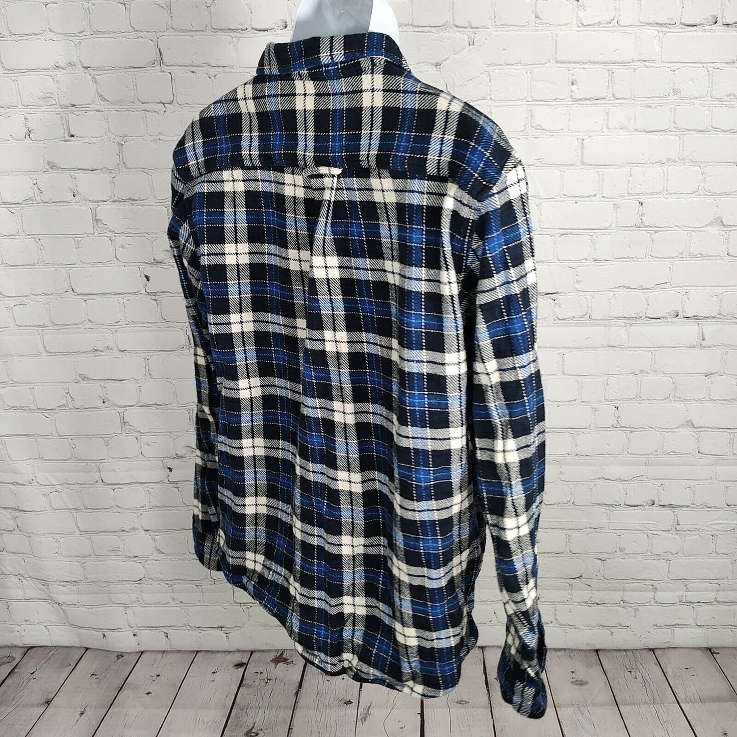 Orvis Classic Collections Plaid Thick Flannel Logo Shirt With Pockets Mens Large