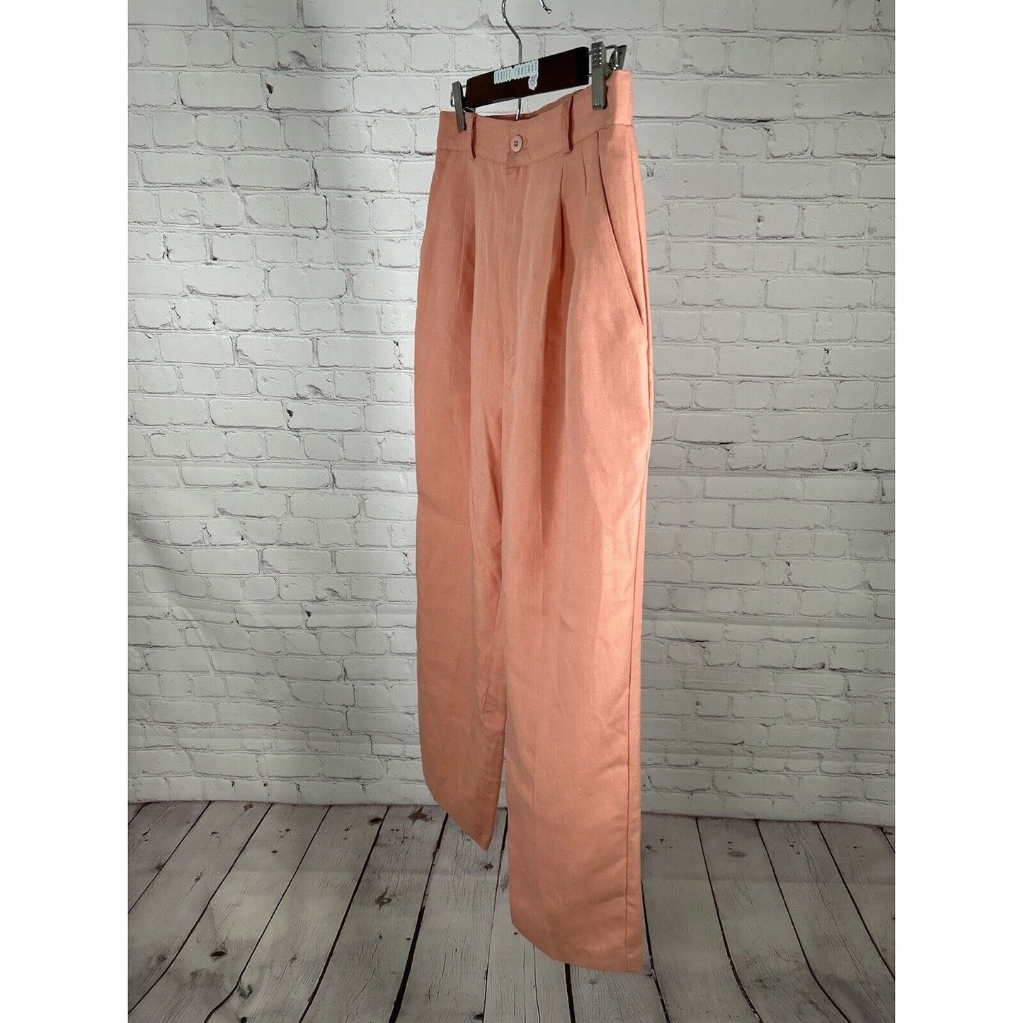 VTG Christy Girl USA Pink Elastic Waist Pleated Trousers Pants 12 (27 x 26)