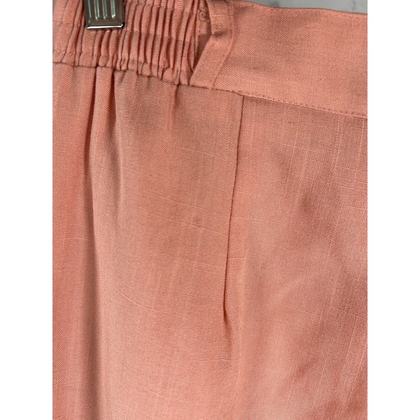 VTG Christy Girl USA Pink Elastic Waist Pleated Trousers Pants 12 (27 x 26)
