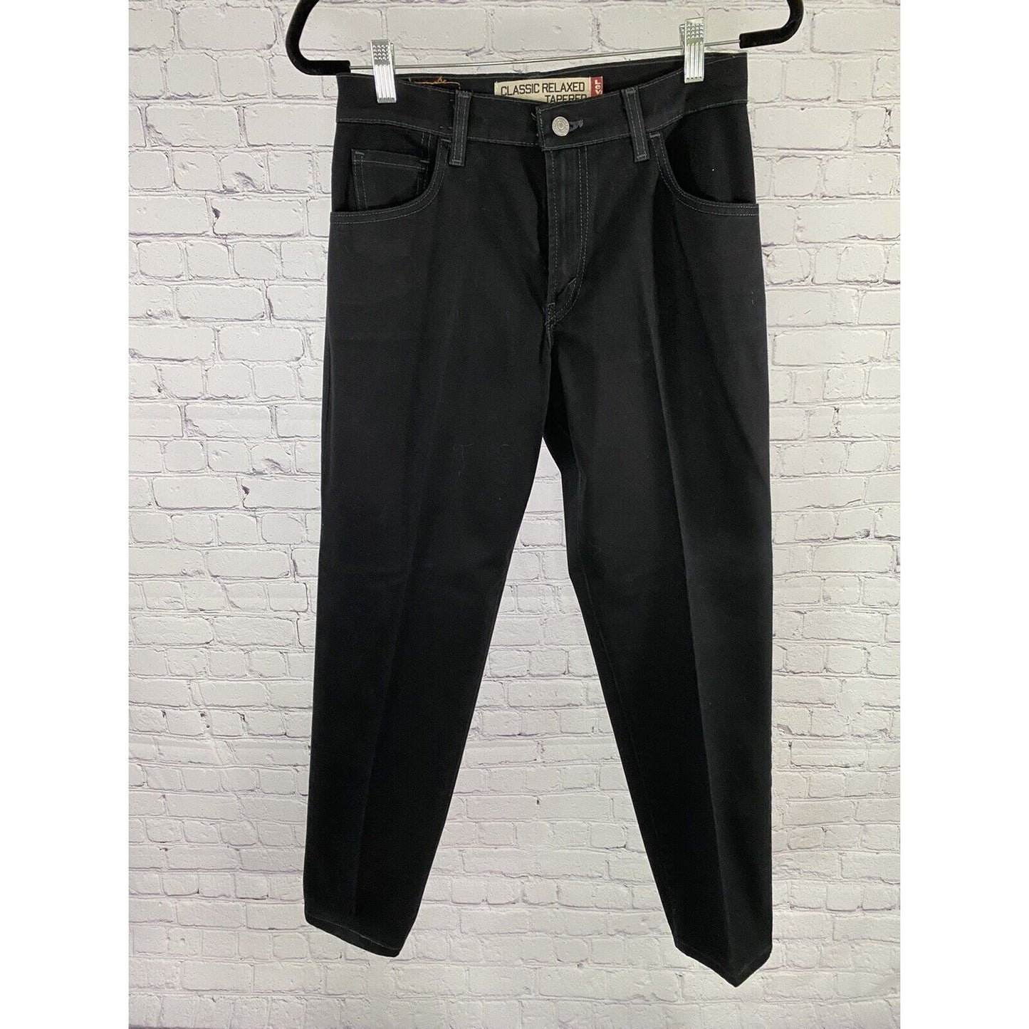Levi’s Classic Relaxed 550’s Tapered 5 Pocket Belt Loops Black Jeans Size 6S