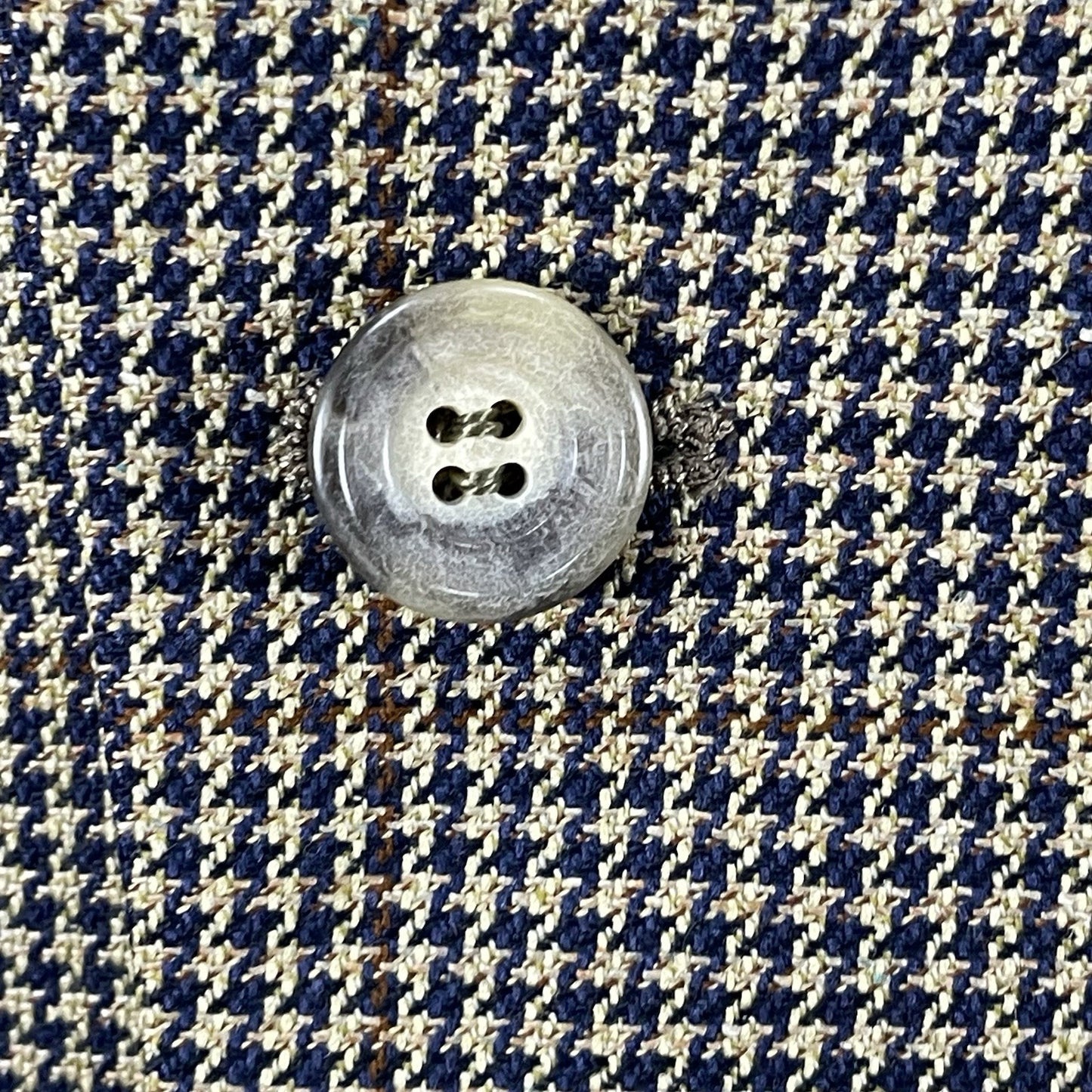 Jos A Bank Executive Collection Brown Houndstooth Silk Wool Blazer Sportcoat 40R