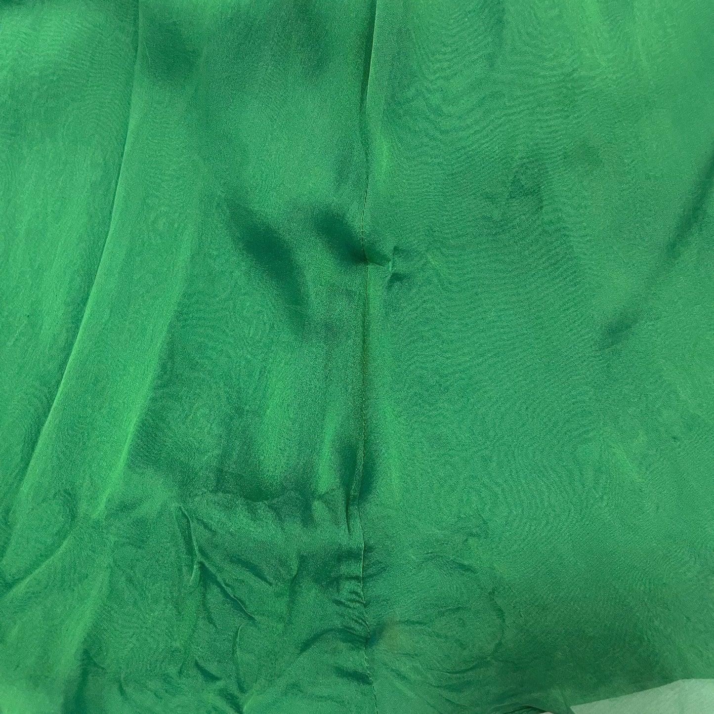 Carmen Marco Valvo Green Silk Ruched Sleeveless Maxi Gown Dress Zipped Size 2