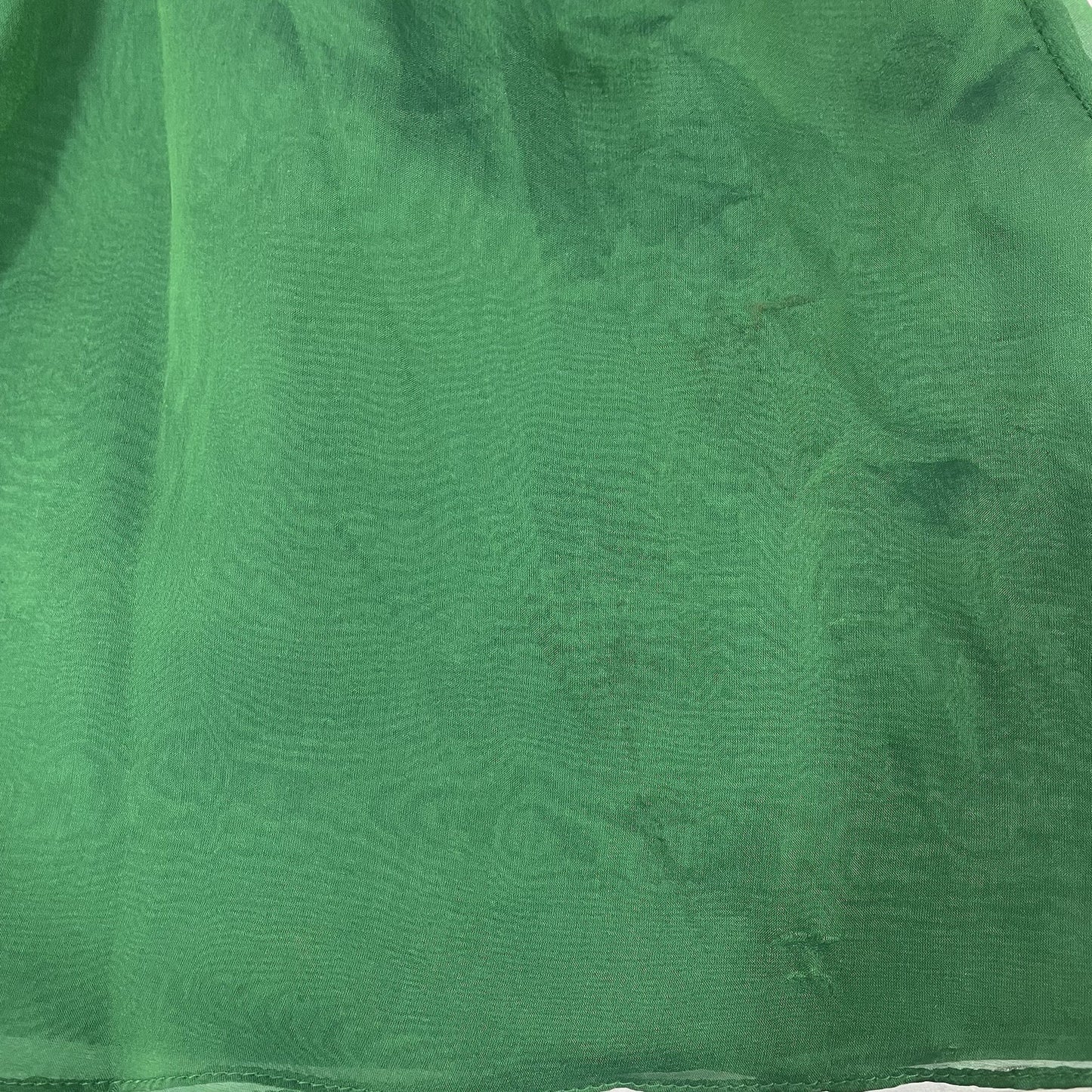 Carmen Marco Valvo Green Silk Ruched Sleeveless Maxi Gown Dress Zipped Size 2