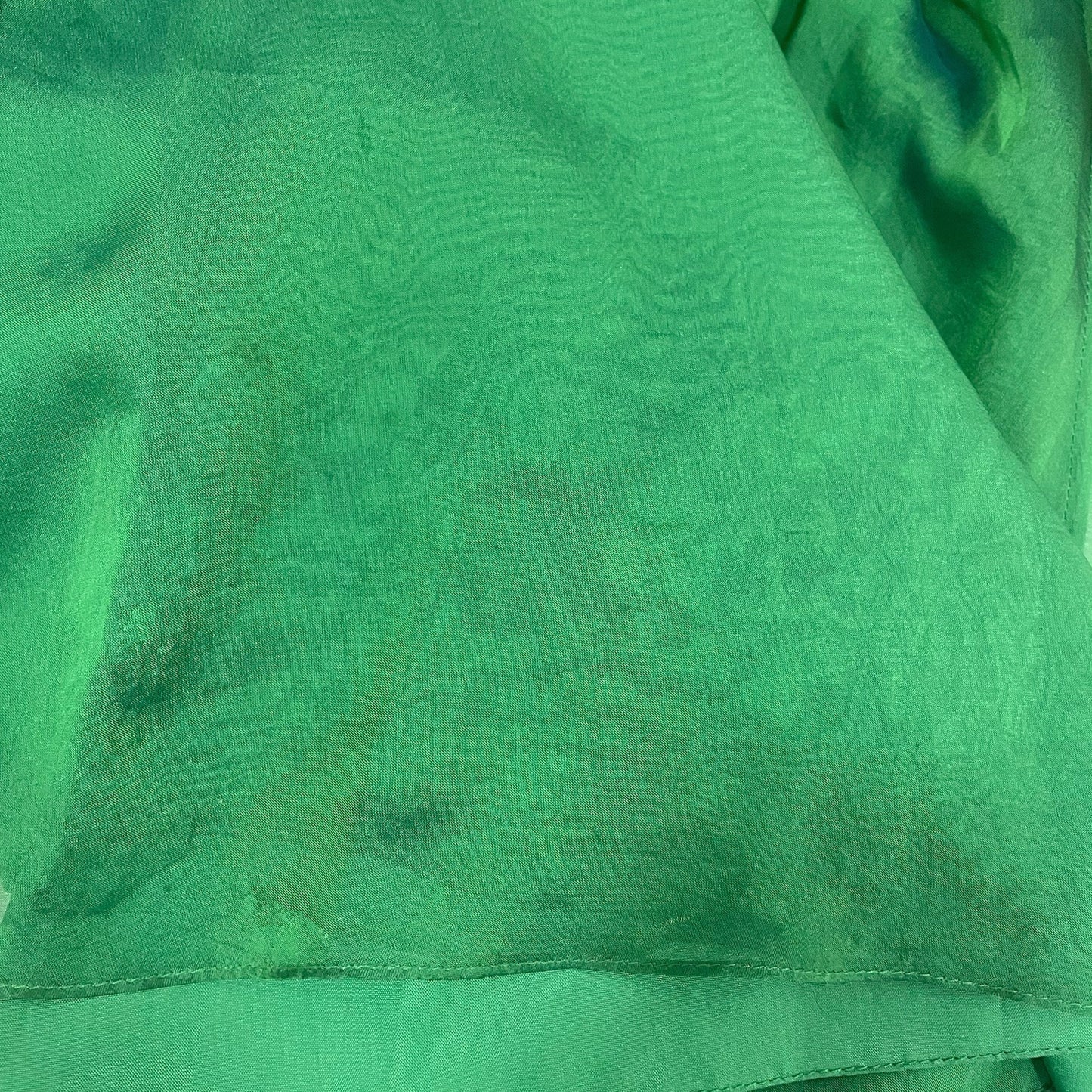 Carmen Marco Valvo Green Silk Ruched Sleeveless Maxi Gown Dress Zipped Size 2