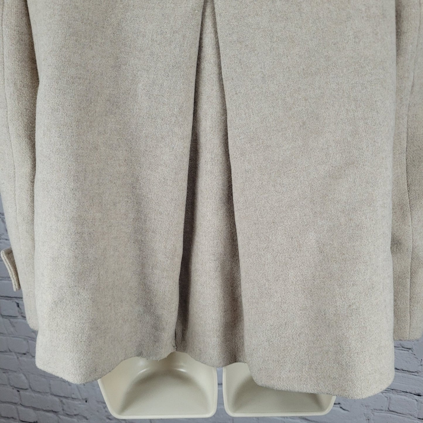 Zara Woman Tan Gold Buckle Full Zip Hooded Pockets Lined Jacket Size Small S