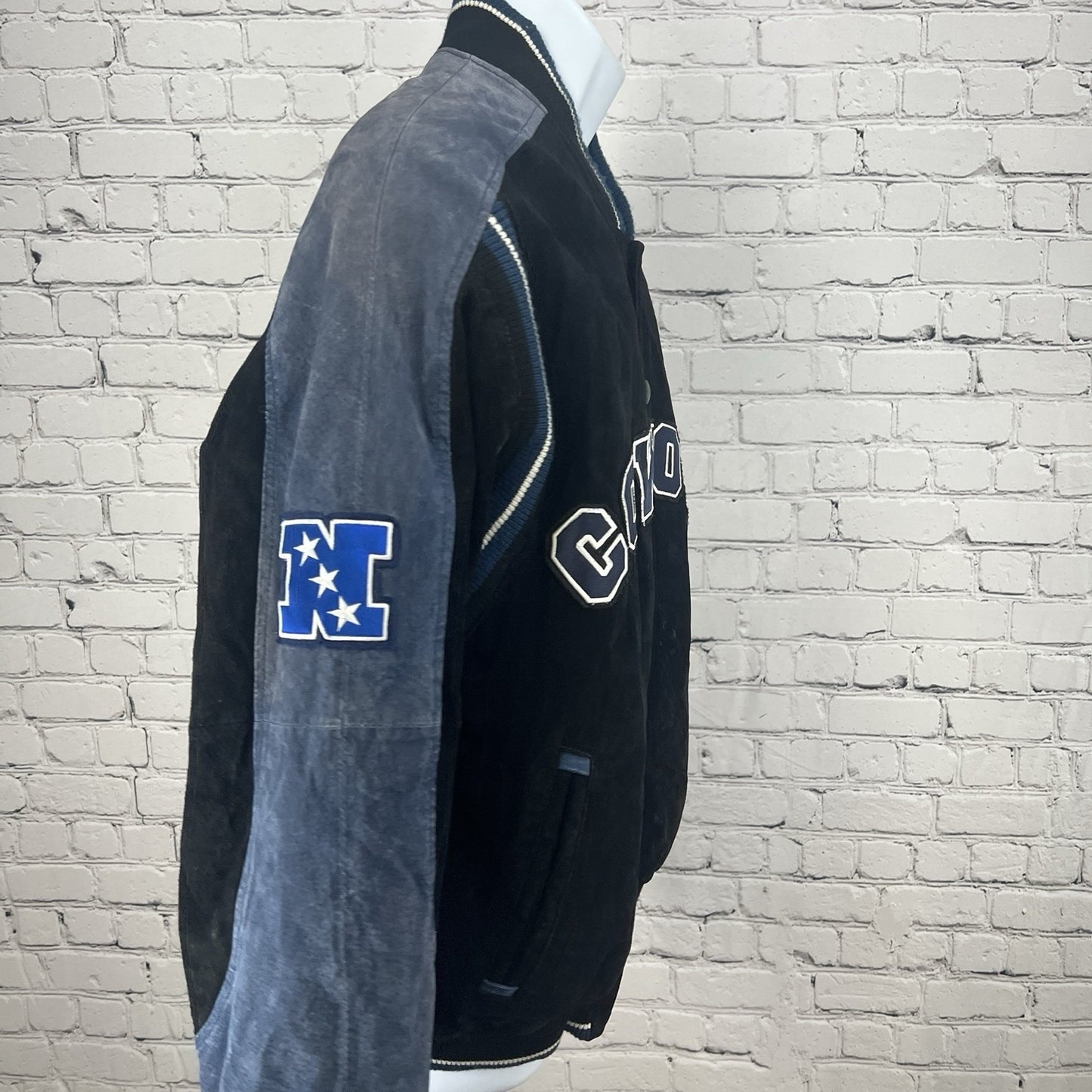 Vintage NFL Dallas Cowboys Bomber Varsity Jacket Sueded Leather 90’s Men’s M
