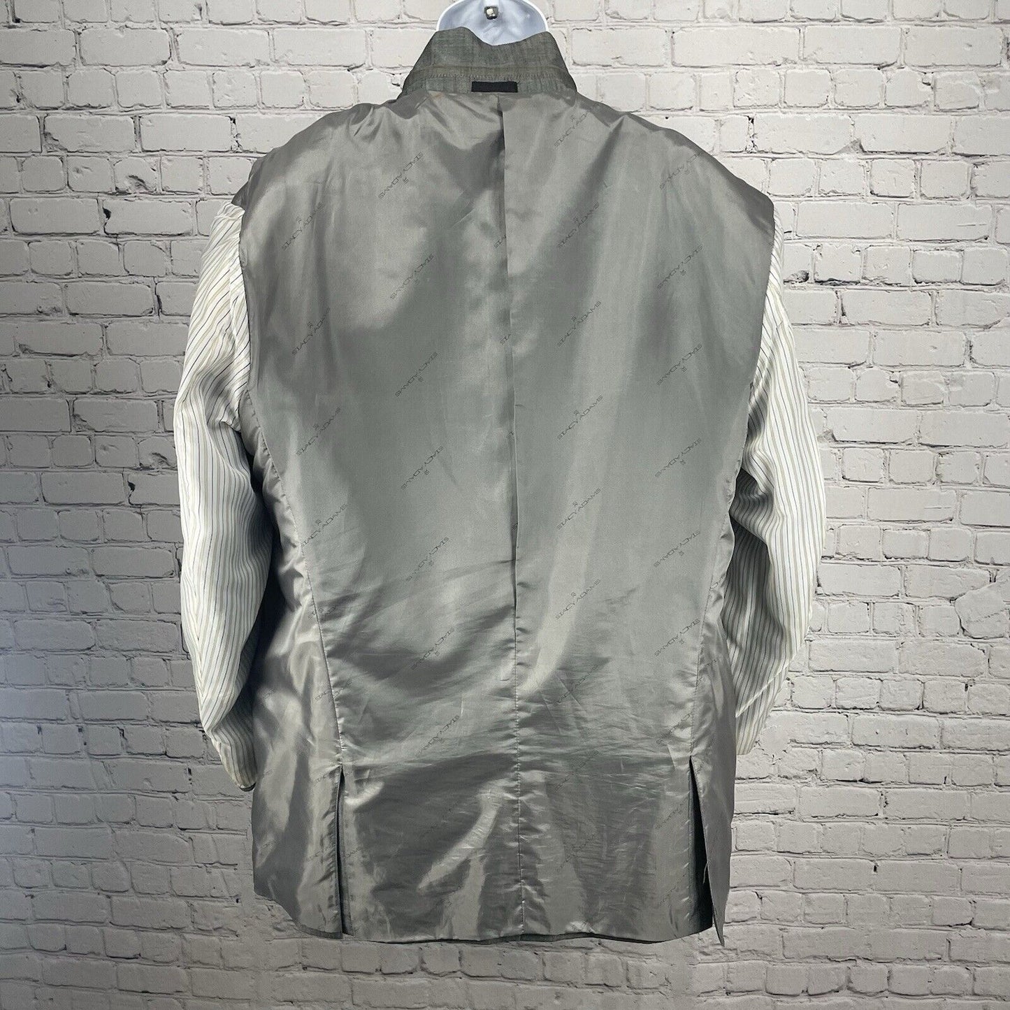 Stacy Adam’s Gray Sport Coat Blazer 2 Button Pocket Double Vented Size 46L