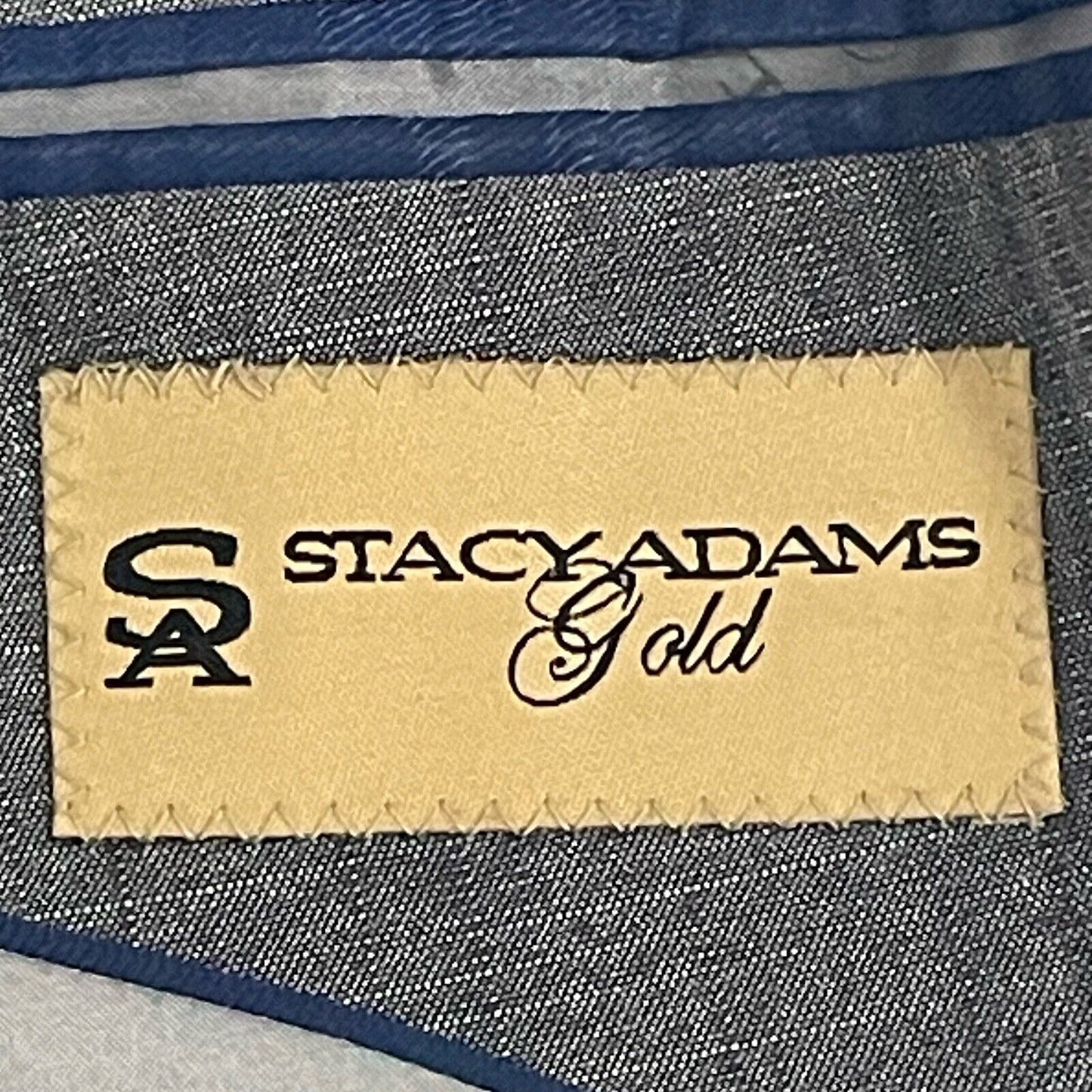 Stacy Adam’s Gray Sport Coat Blazer 2 Button Pocket Double Vented Size 46L