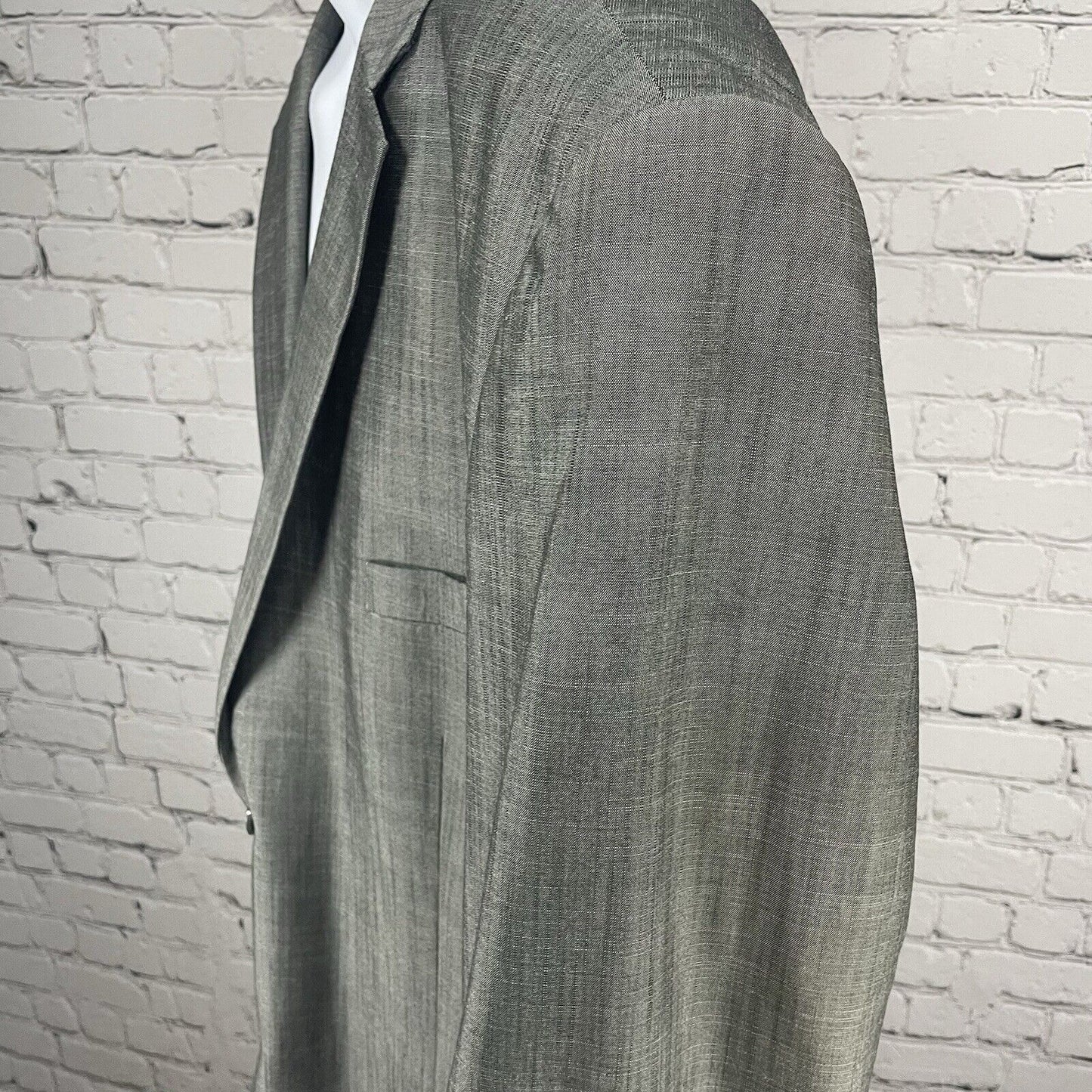 Stacy Adam’s Gray Sport Coat Blazer 2 Button Pocket Double Vented Size 46L